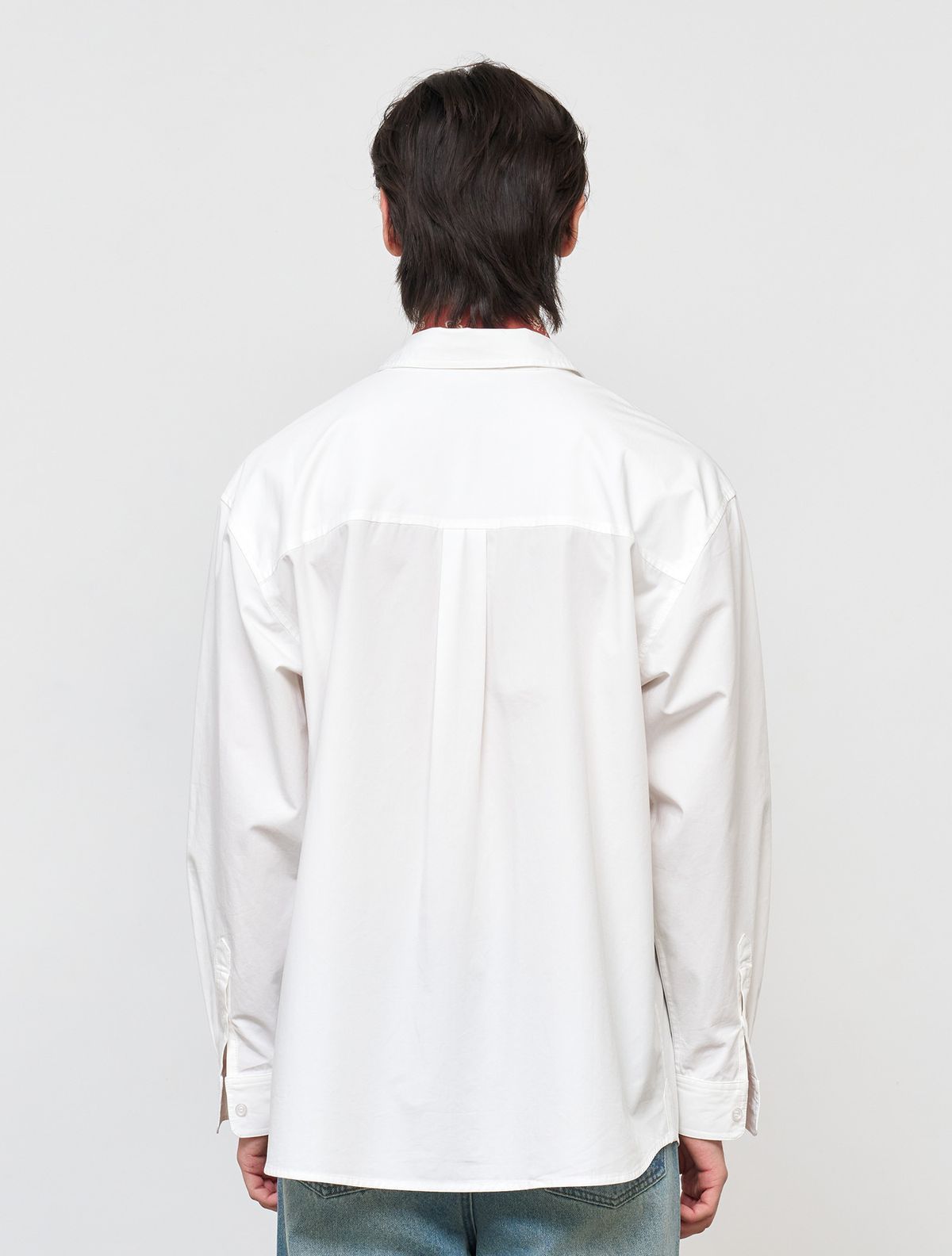 제너럴아이디어(GENERALIDEA) MAN 루즈핏 베이직 셔츠 [WHITE] / SBE1M03001