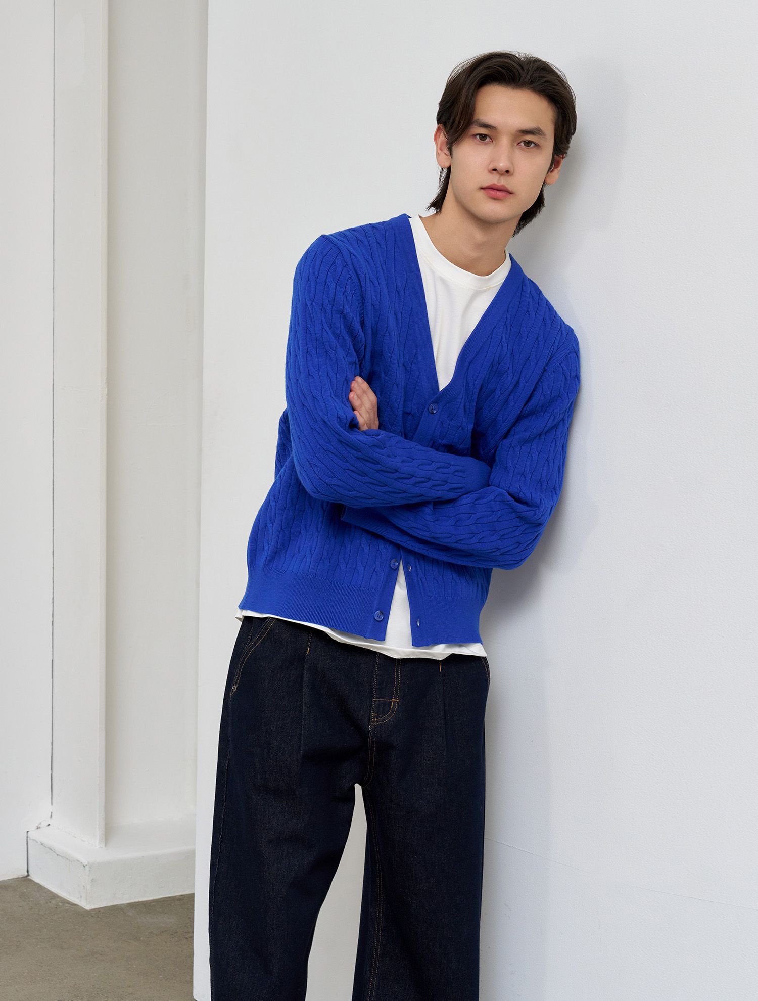 ★GENERAL IDEA★ MAN Essential Minimal Cable V-Neck Cardigan MUSINSA | GENERAL IDEA MAN Essential Minimal Cable V-Neck