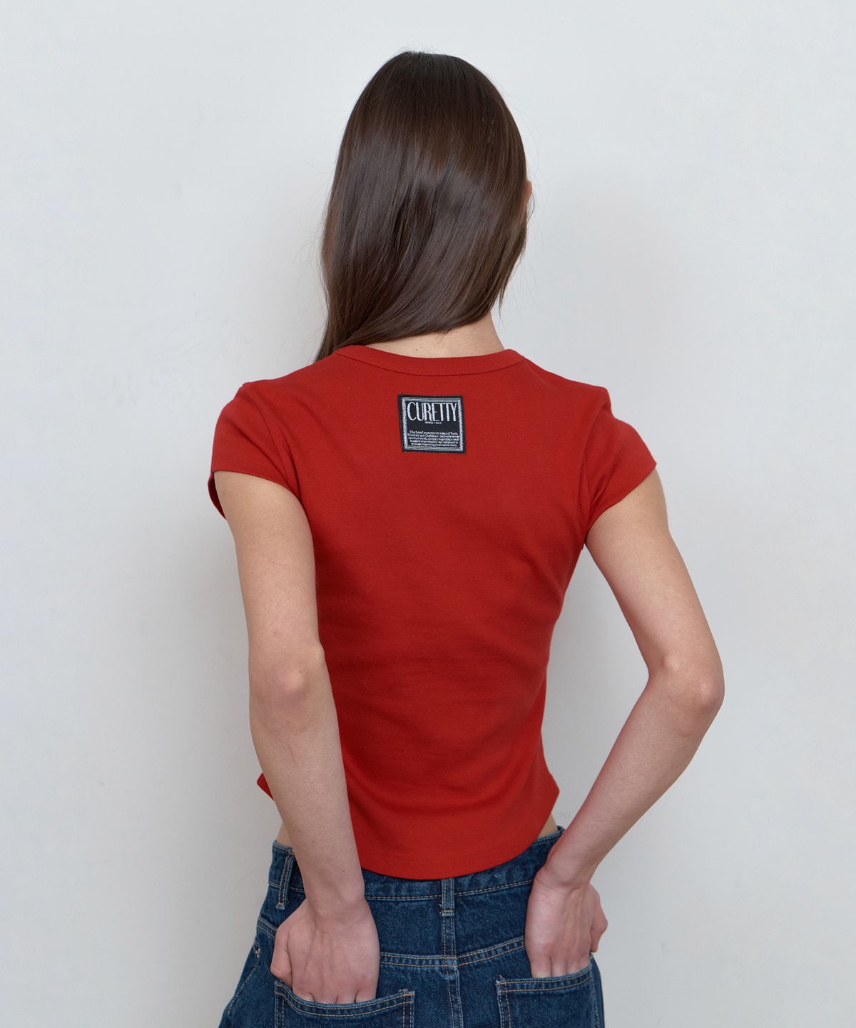 큐리티(CURETTY) C 90S LINE BASIC T-SHIRT_RED