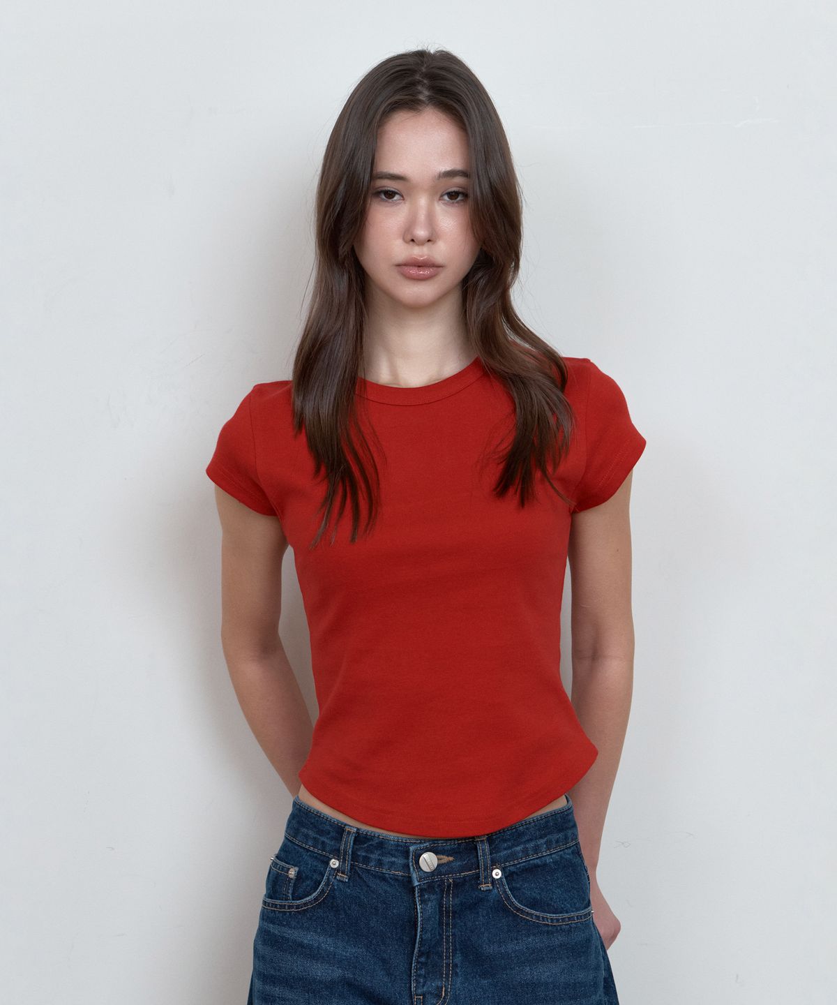 큐리티(CURETTY) C 90S LINE BASIC T-SHIRT_RED