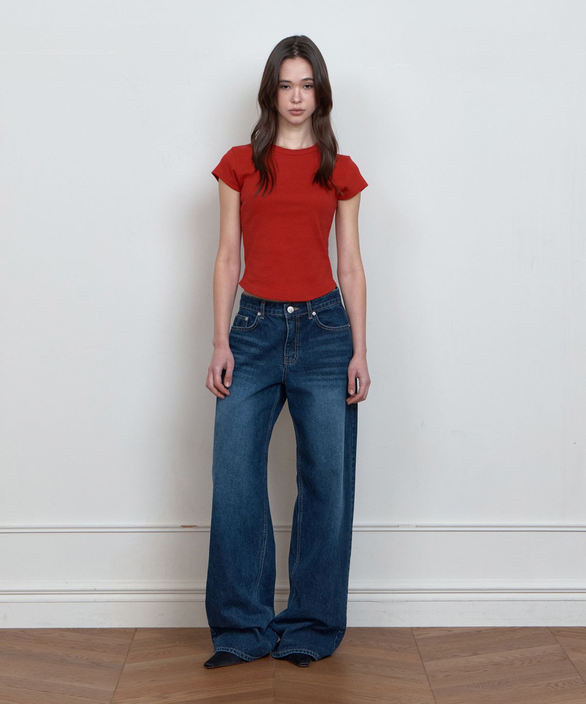큐리티(CURETTY) C 90S LINE BASIC T-SHIRT_RED