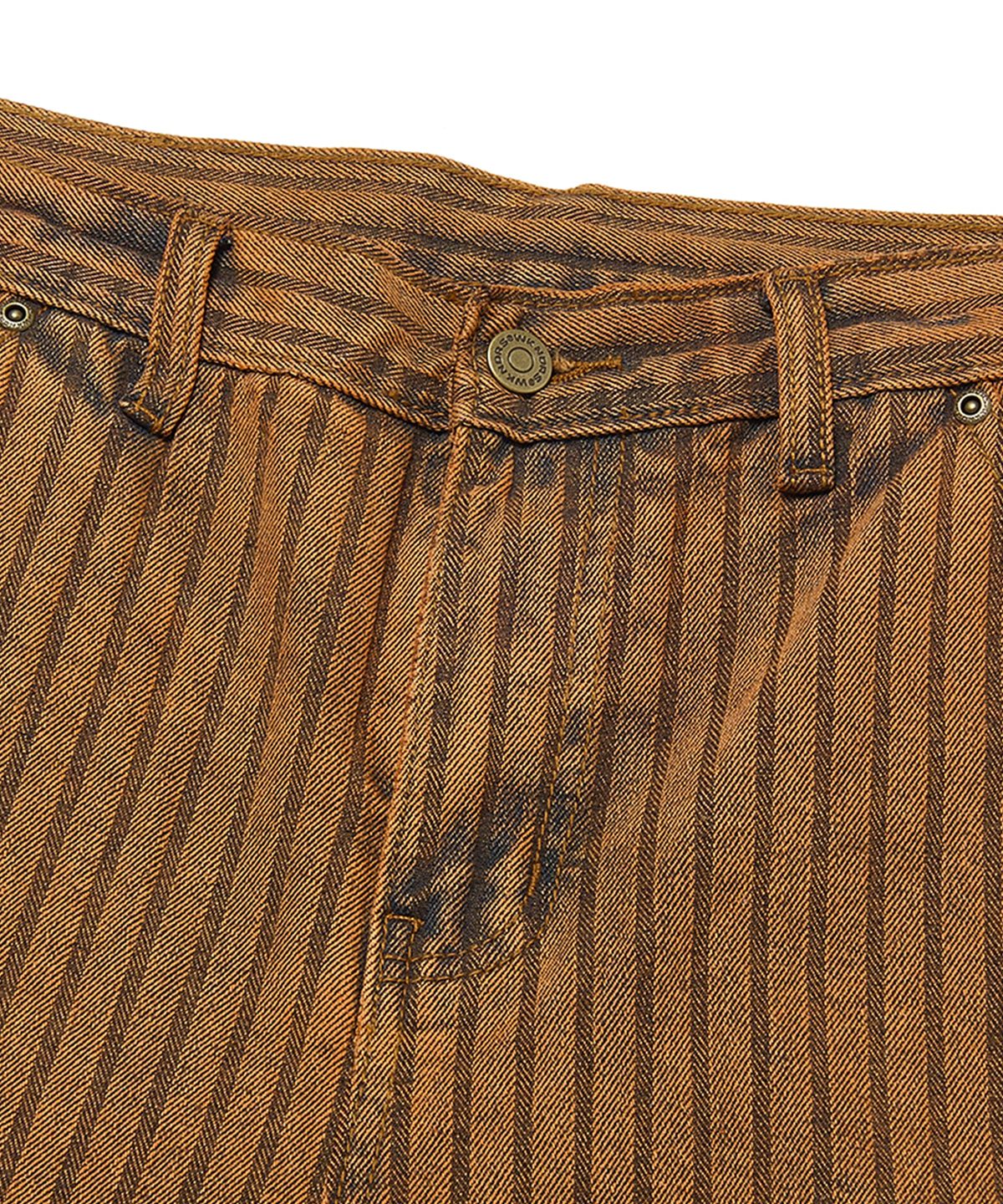 위캔더스(WKNDRS) STRIPE DENIM PANTS (ORANGE)