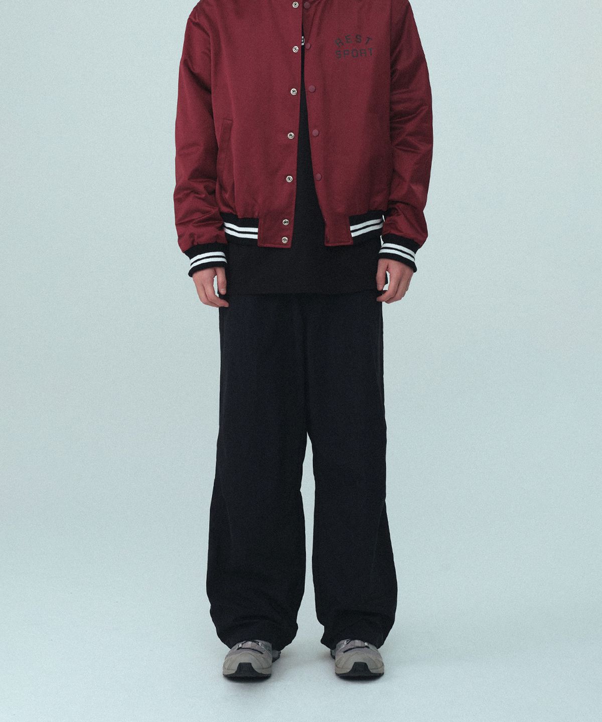 레스트앤레크레이션(REST&RECREATION) NYLON PARACHUTE PANTS - BLACK