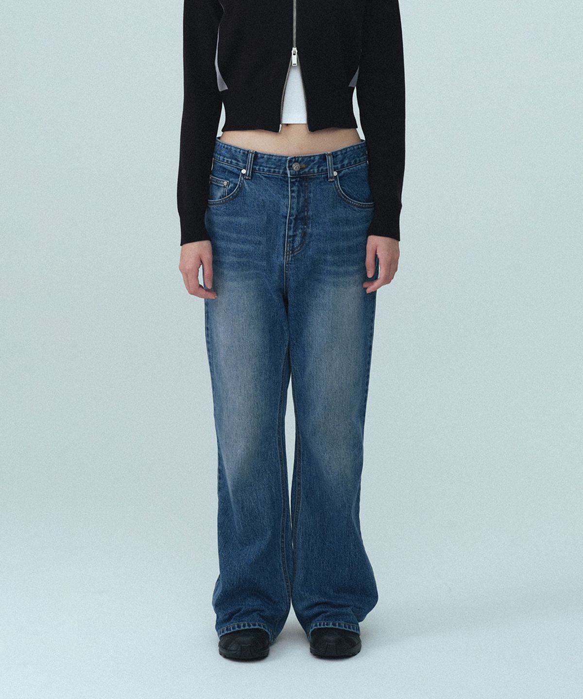 레스트앤레크레이션(REST&RECREATION) WIDE FLARE JEANS - BLUE