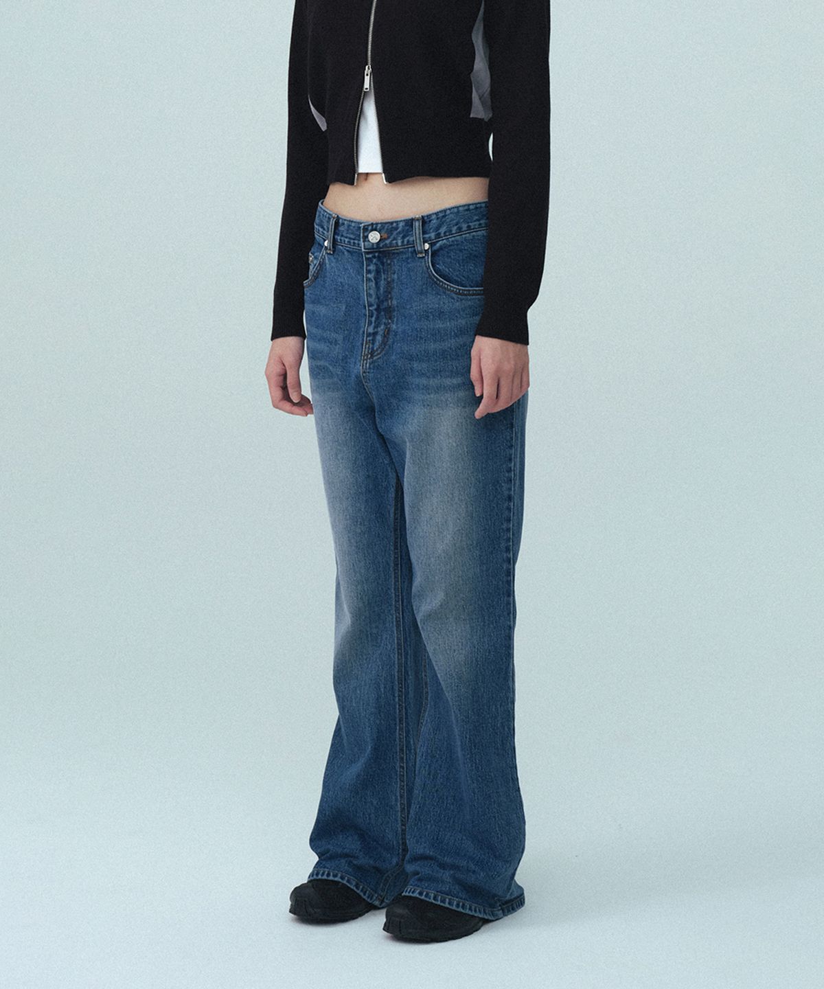 레스트앤레크레이션(REST&RECREATION) WIDE FLARE JEANS - BLUE