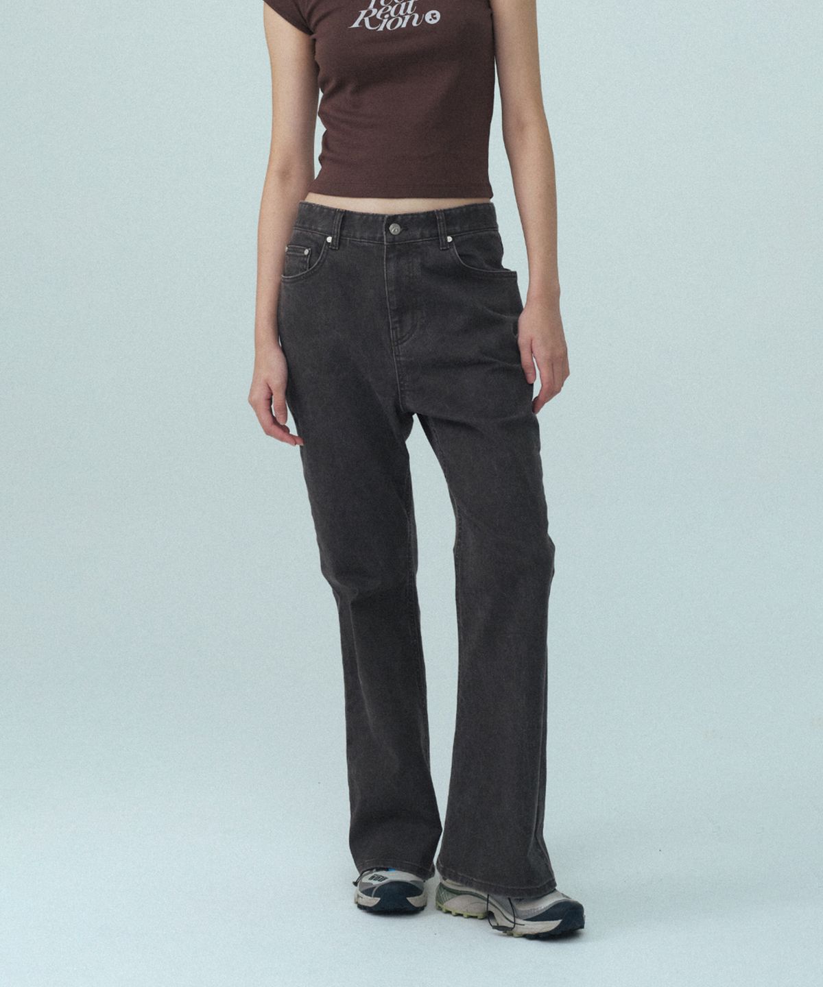 레스트앤레크레이션(REST&RECREATION) WIDE FLARE JEANS - BROWN