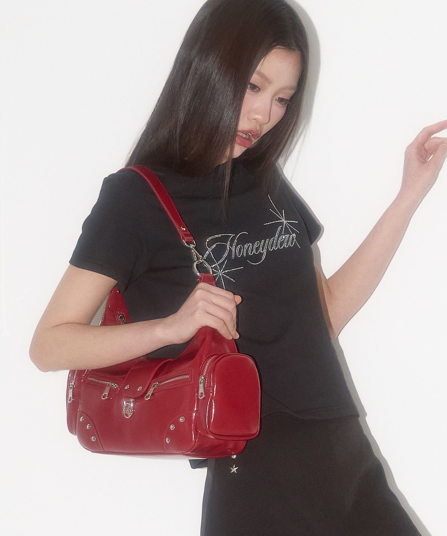 illigo seoul バッグ レッド 赤 - メルカリ