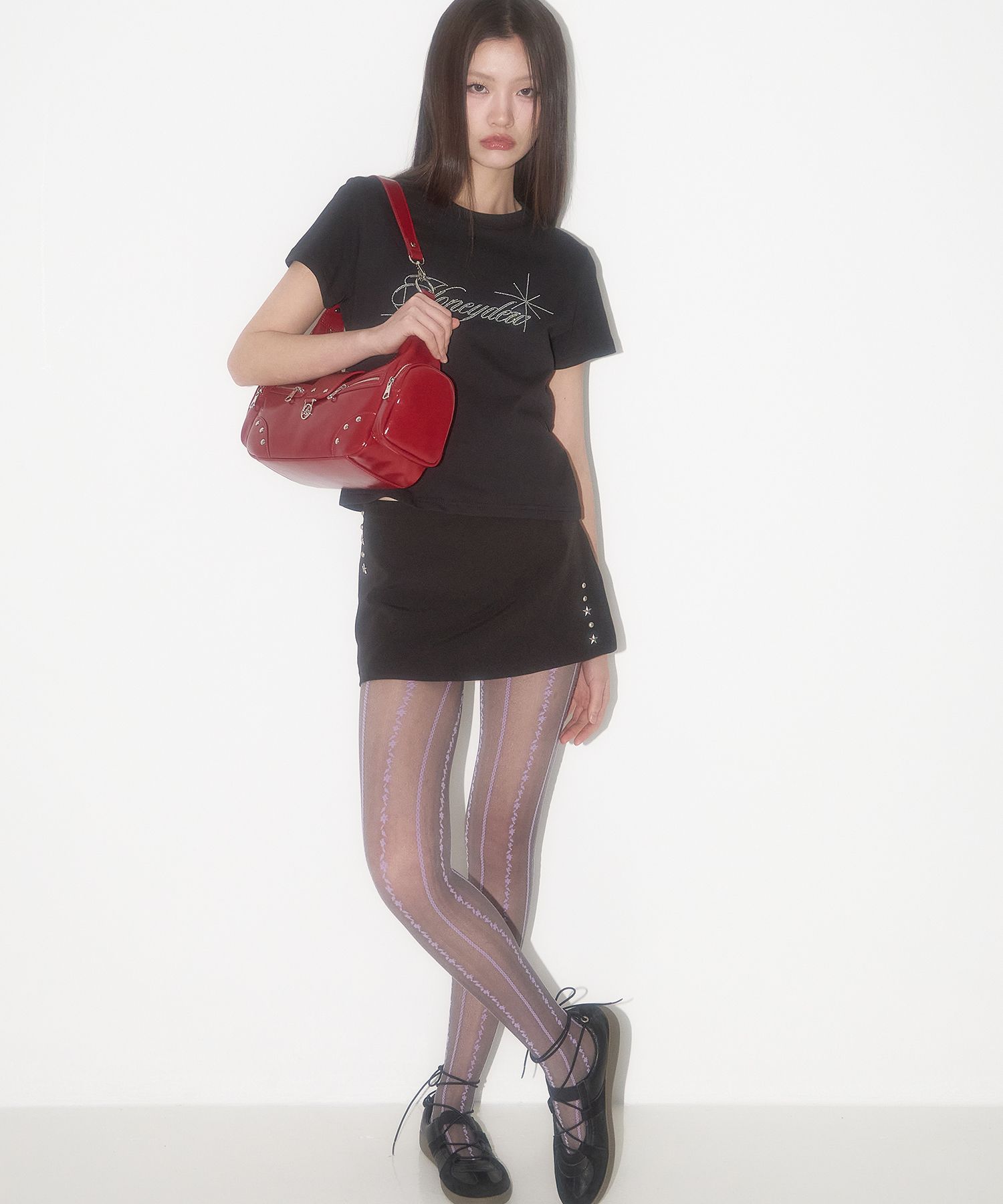 [ILLIGO] LUBY STUD SHOULDER BAG RD / 追跡可 MUSINSA公式 | ILLIGO Ruby Stud Shoulder Bag Red