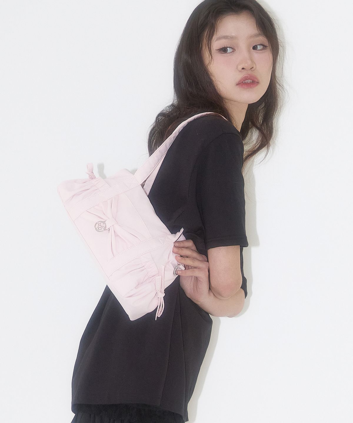 일리고(ILLIGO) 보우 포티 미니 더플 백 핑크