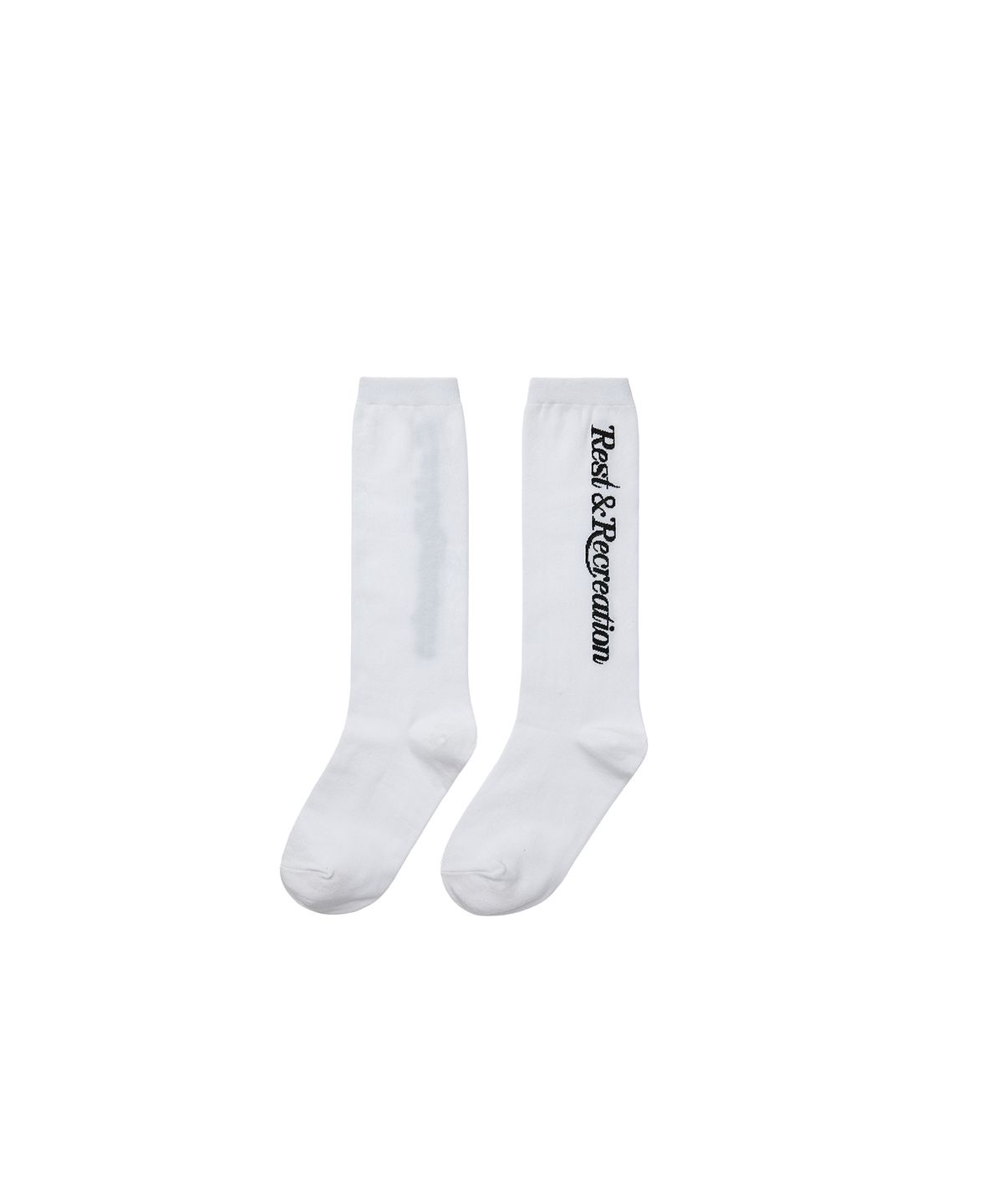 레스트앤레크레이션(REST&RECREATION) LOGO HIGH SOCKS - WHITE
