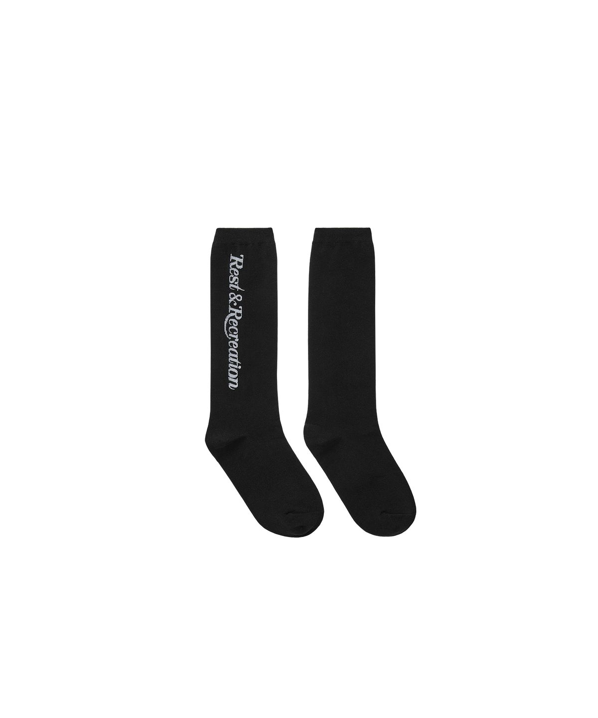 레스트앤레크레이션(REST&RECREATION) LOGO HIGH SOCKS - BLACK
