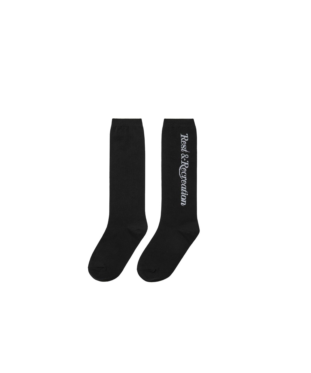 레스트앤레크레이션(REST&RECREATION) LOGO HIGH SOCKS - BLACK