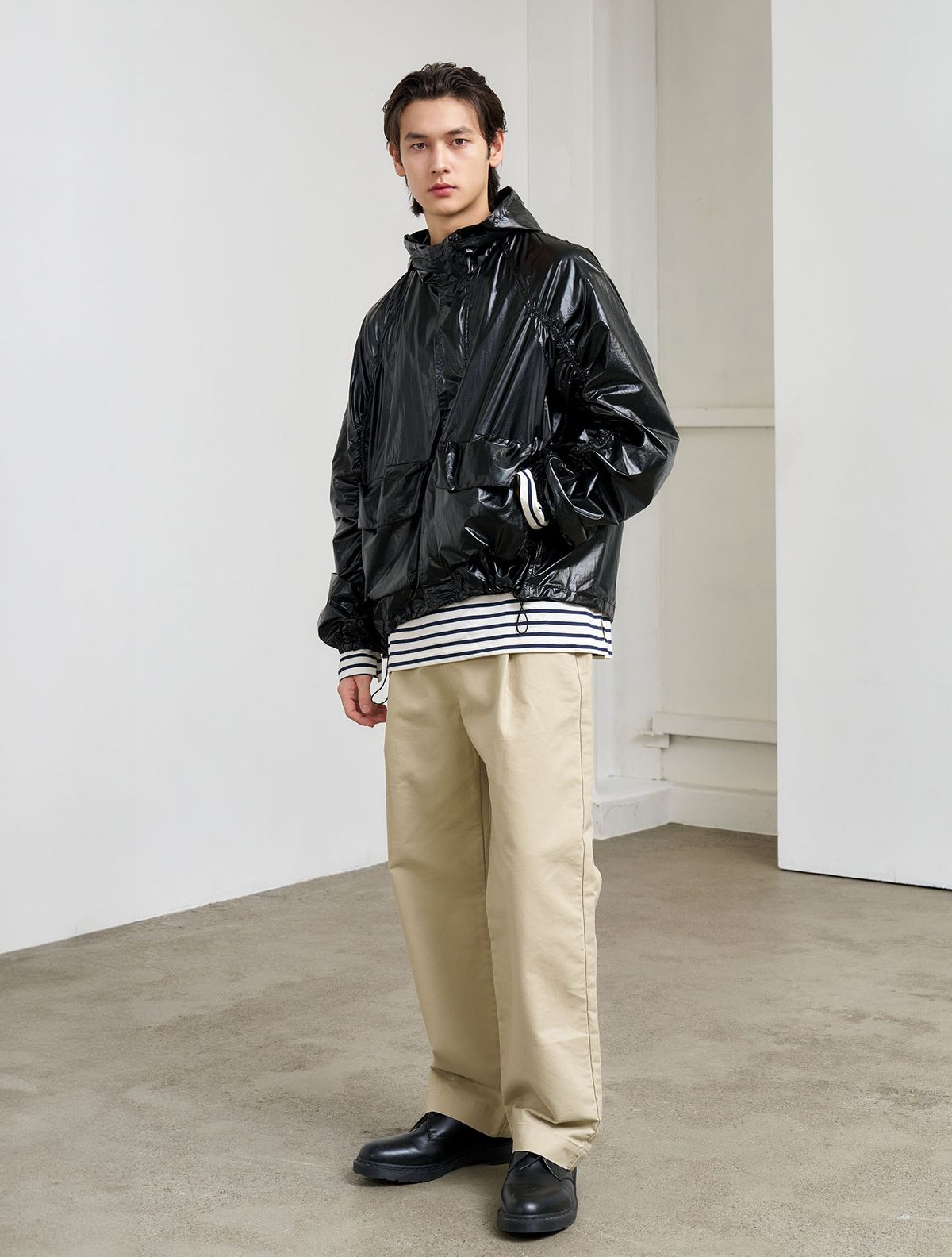 제너럴아이디어(GENERALIDEA) UNISEX 롱슬리브 보더 티셔츠 [WHITE] / SBE1U01003