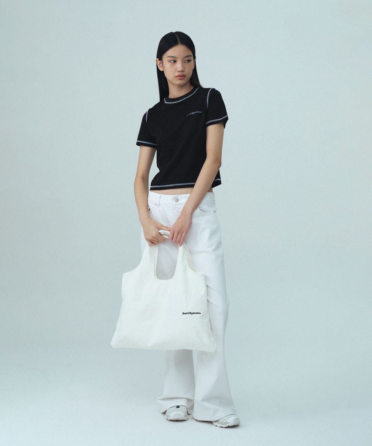 레스트앤레크레이션(REST&RECREATION) COTTON SHOULDER BAG - IVORY