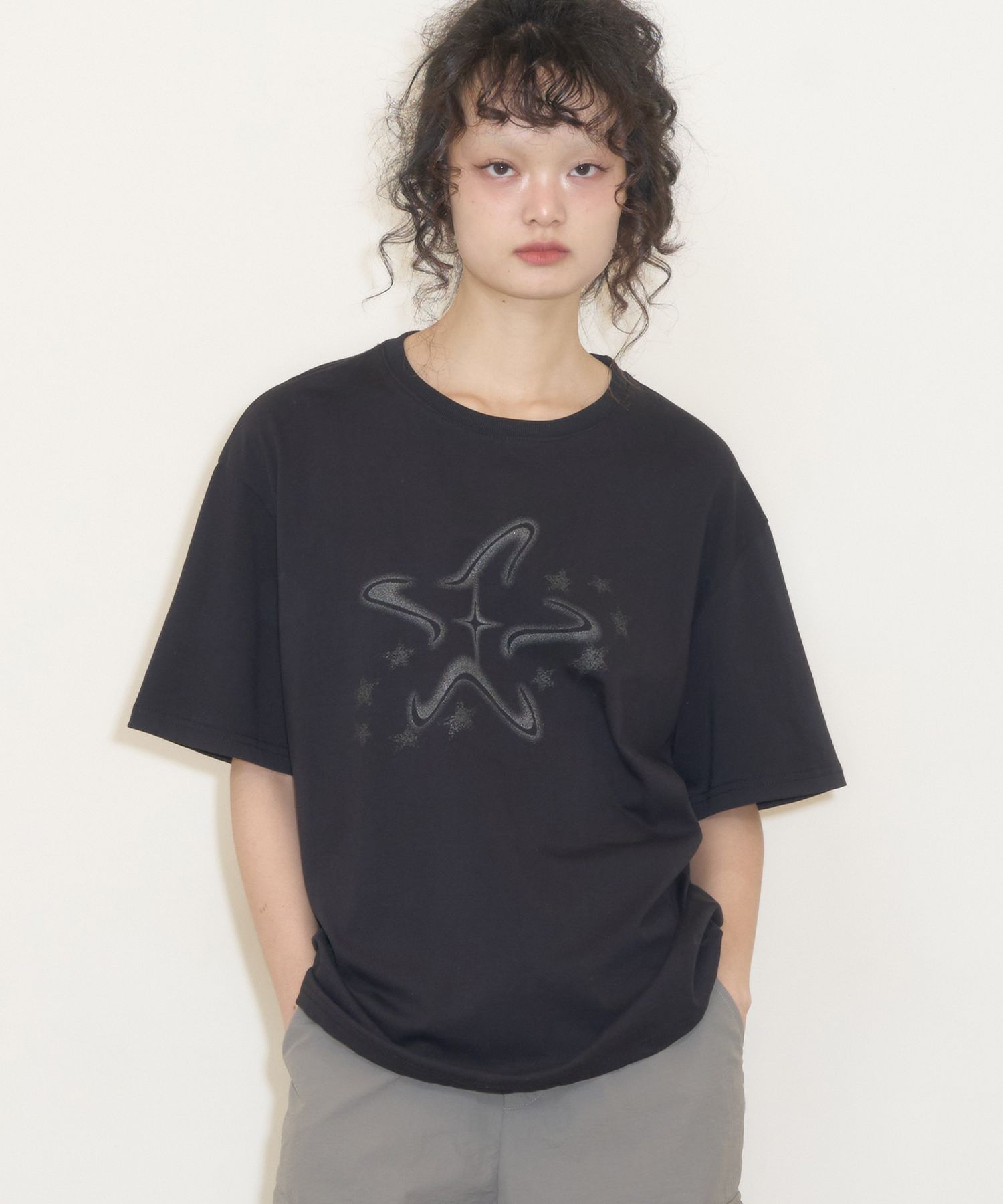 ★ILLIGO★ Lettering Overfit T-Shirt Black 25SMTOP25BK MUSINSA | ILLIGO Milky Way Overfit T-Shirt Black