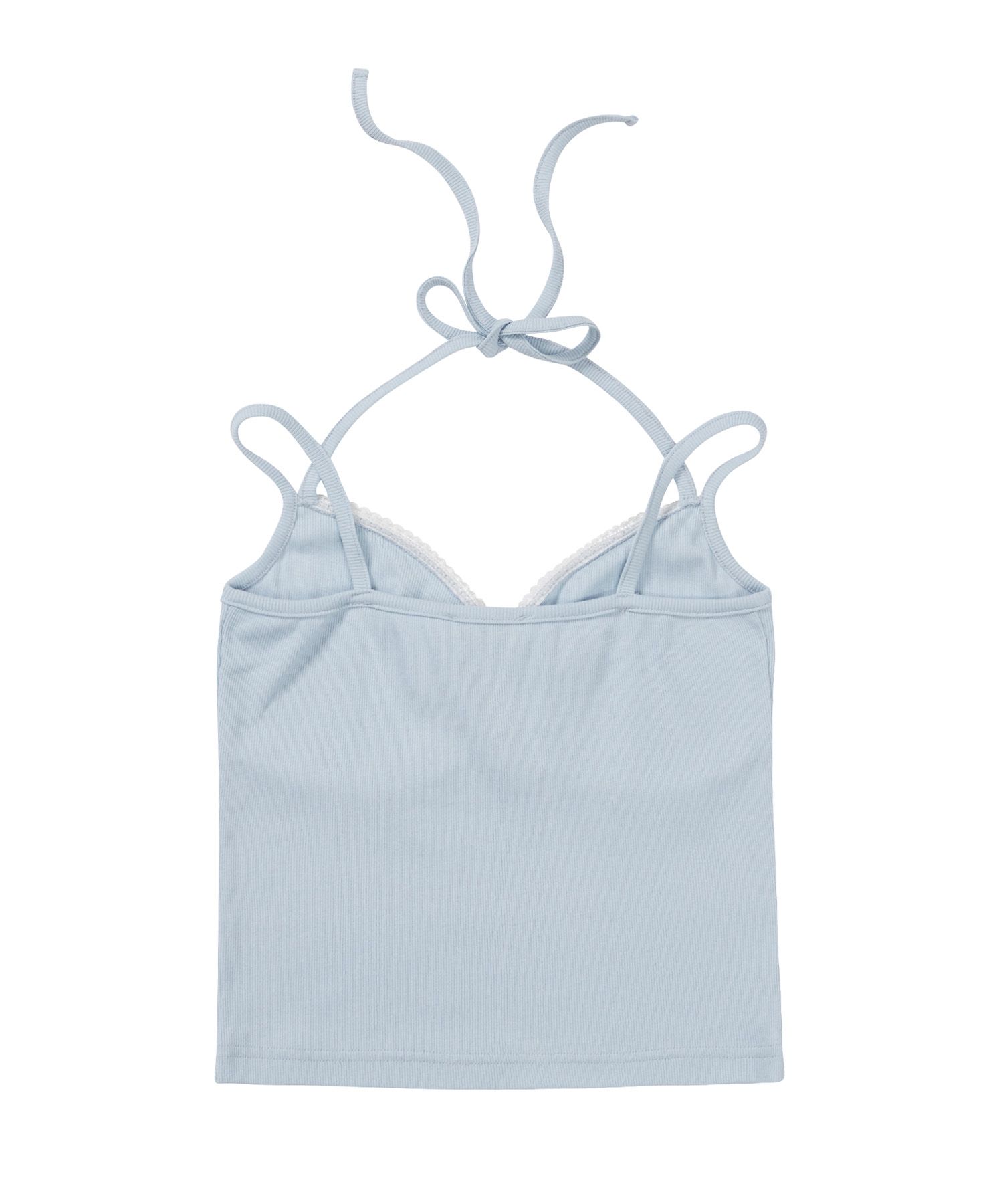MUSINSA | ILLIGO Ribbon Halter Sleeveless Blue