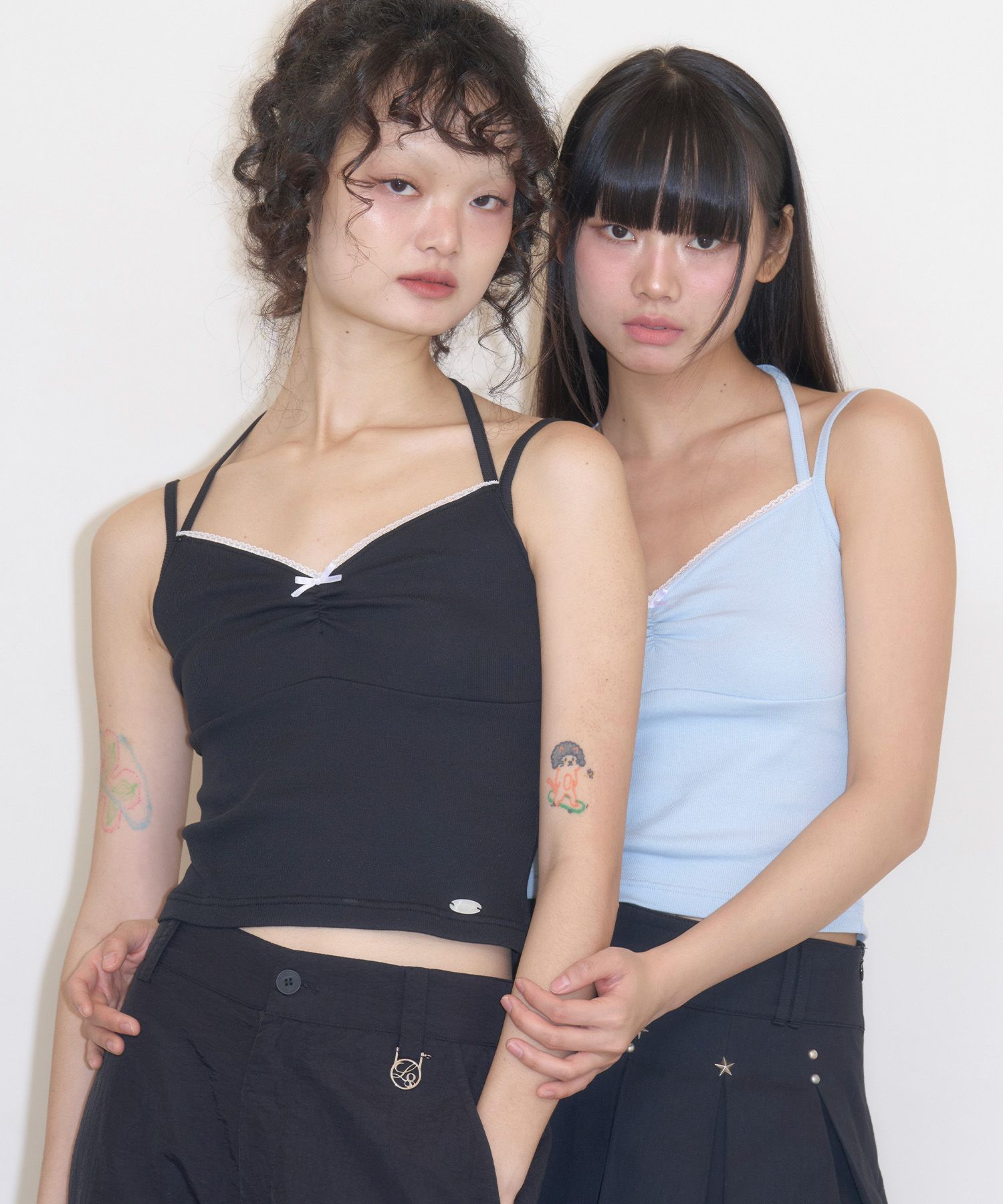Tシャツ・カットソー ILLIGO Ribbon Halter Sleeveless Black MUSINSA | ILLIGO Ribbon Halter Sleeveless Black