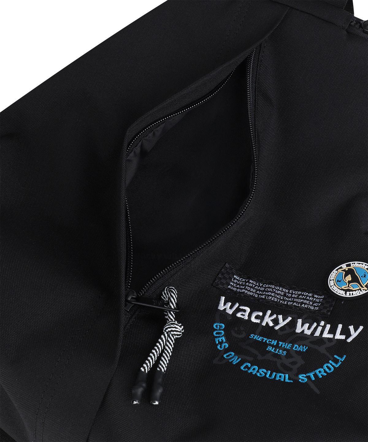 와키윌리(WACKY WILLY) 와키윌리 데일리 슬링백 블랙