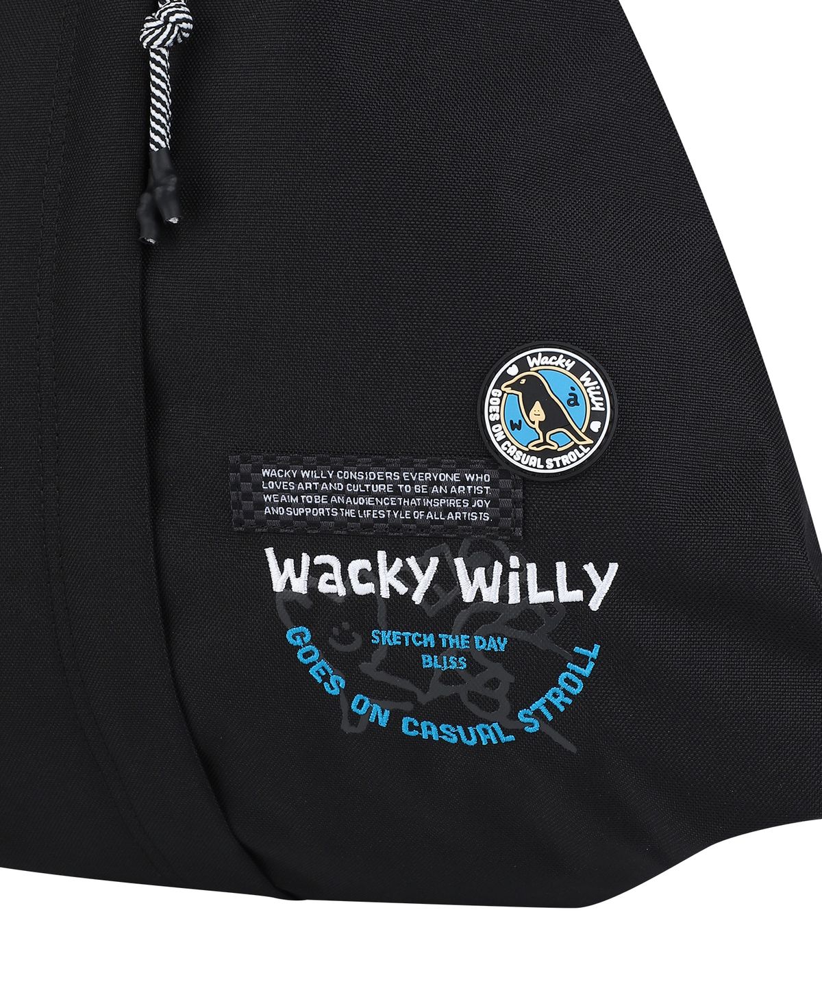와키윌리(WACKY WILLY) 와키윌리 데일리 슬링백 블랙