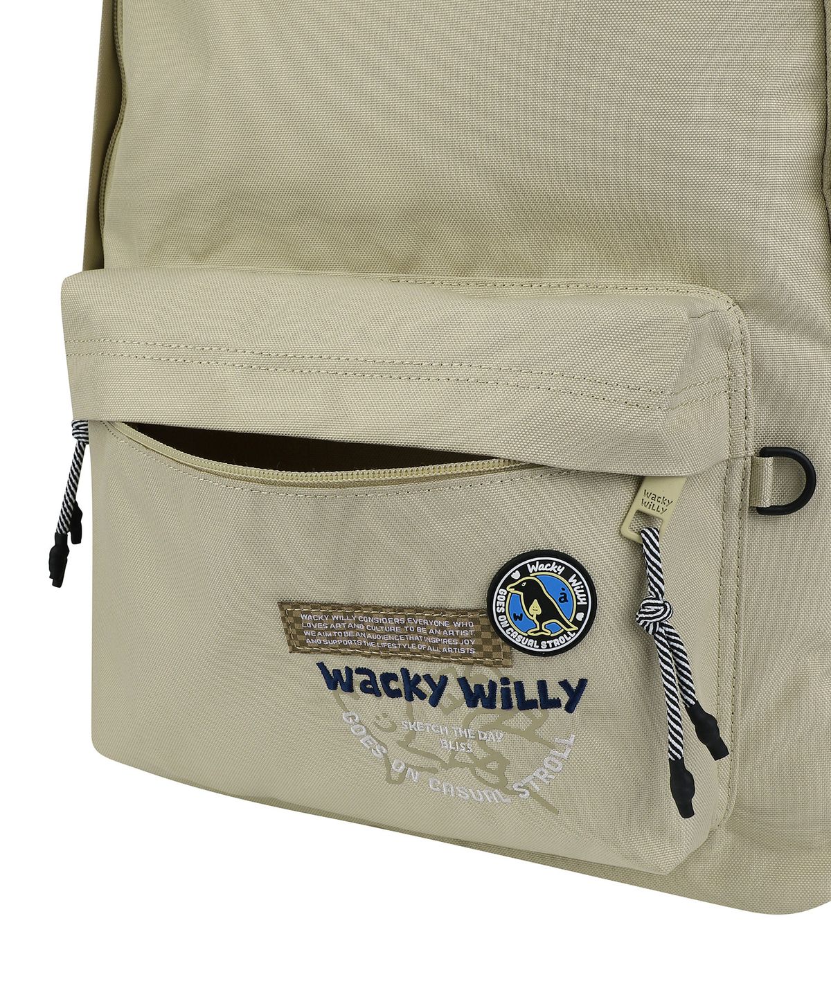 와키윌리(WACKY WILLY) 와키윌리 데일리 백팩 베이지