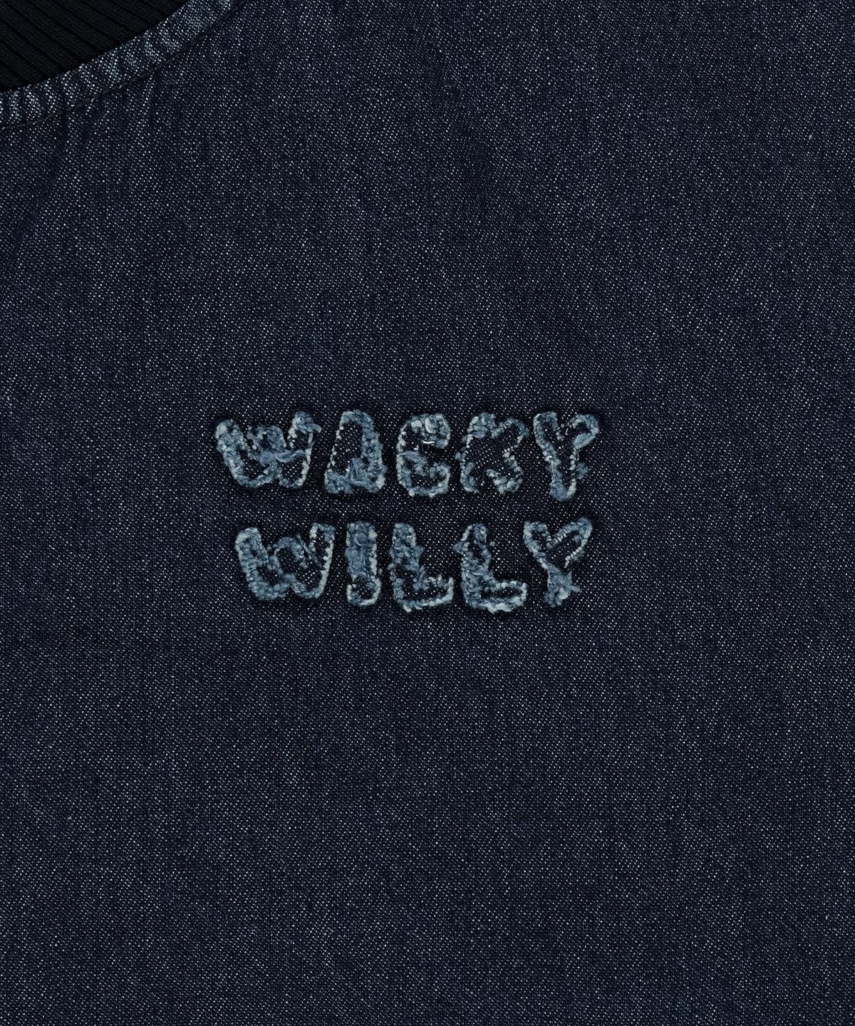와키윌리(WACKY WILLY) 우먼스 숏 데님 블루종자켓 블루
