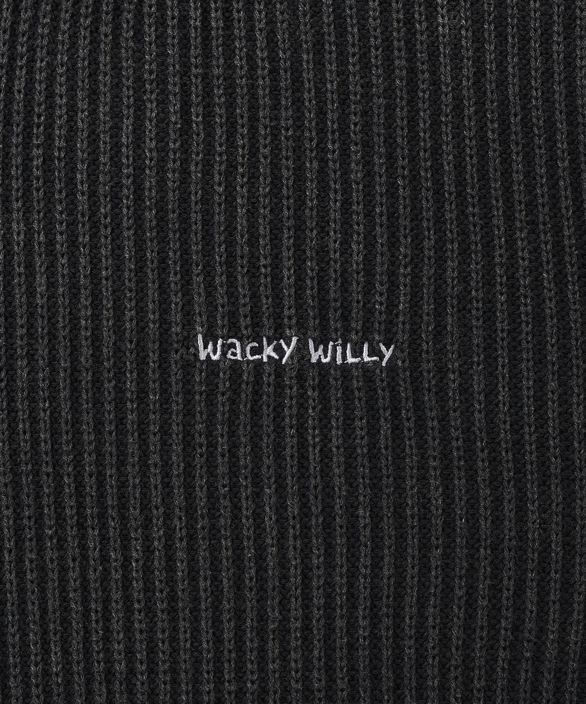 와키윌리(WACKY WILLY) 피그먼트 풀오버 니트 차콜