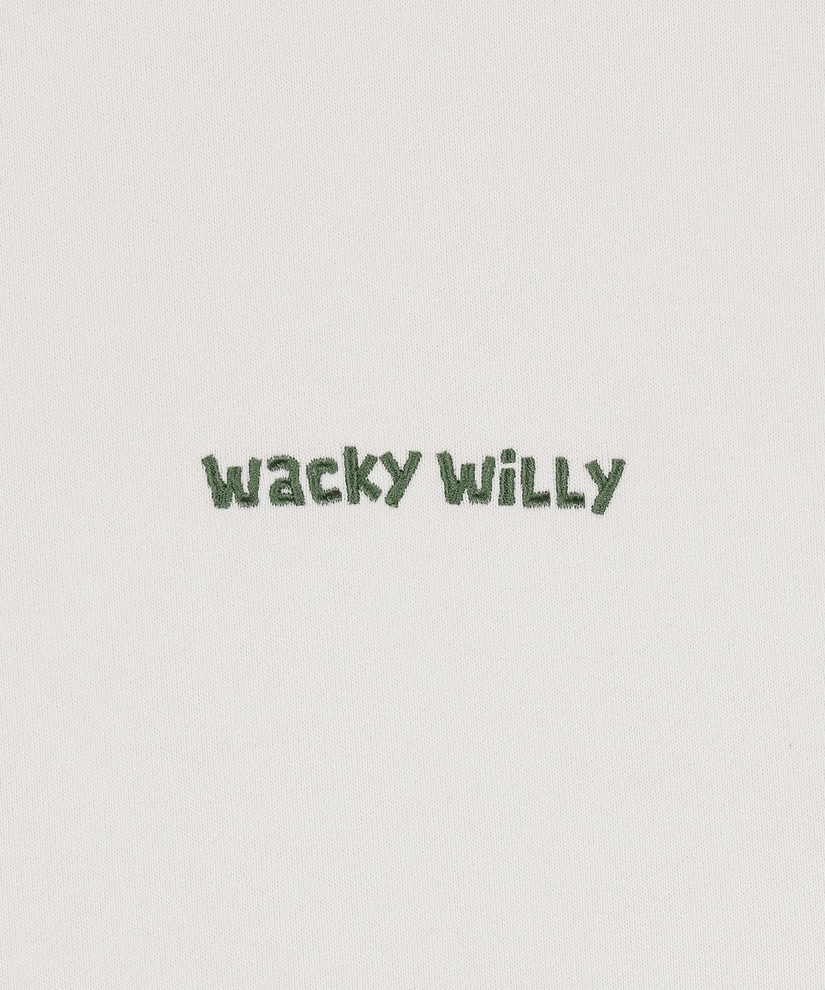 와키윌리(WACKY WILLY) 베이직 타이포 로고 맨투맨 크림