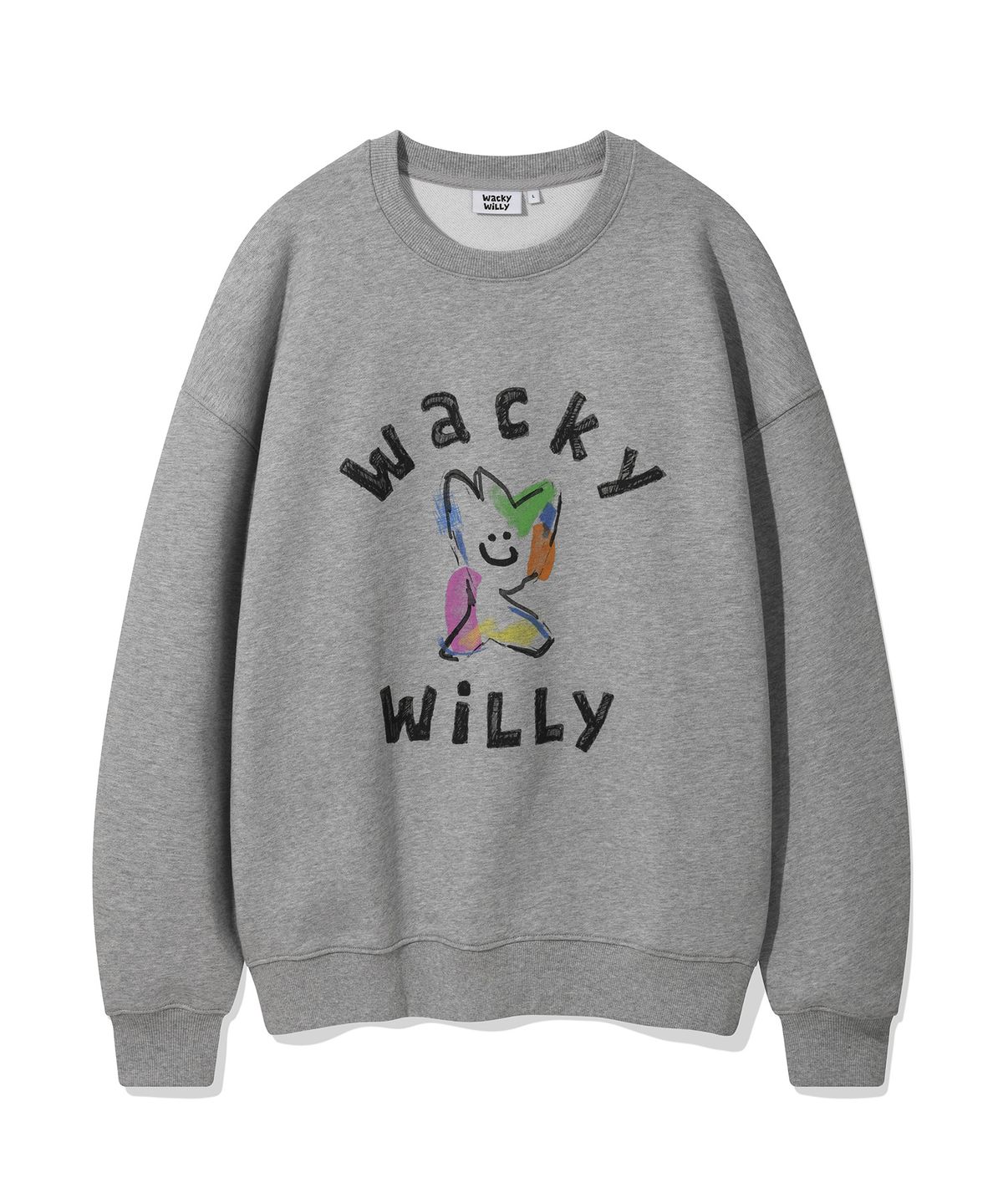 와키윌리(WACKY WILLY) 키키 빅그래픽 맨투맨 그레이