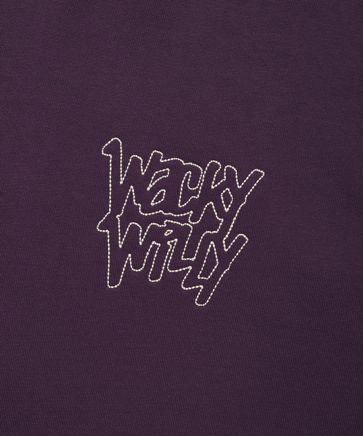 와키윌리(WACKY WILLY) 스티치 레터링 후드 퍼플