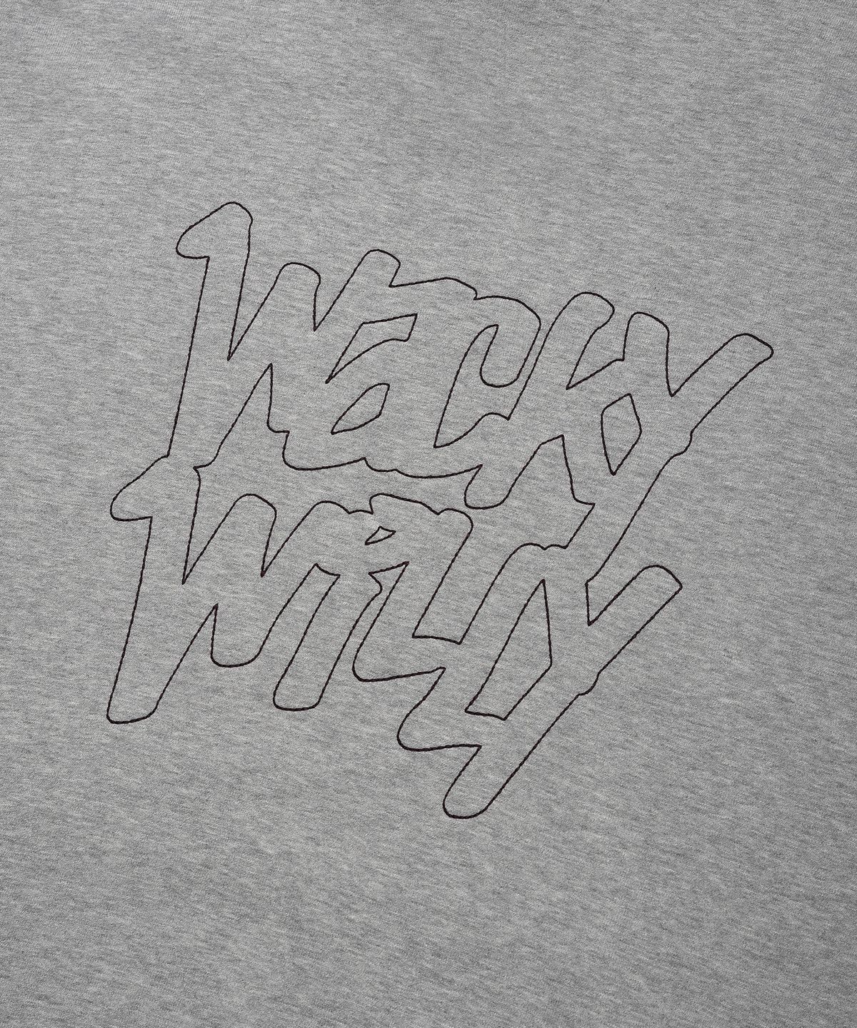 와키윌리(WACKY WILLY) 스티치 레터링 후드 그레이