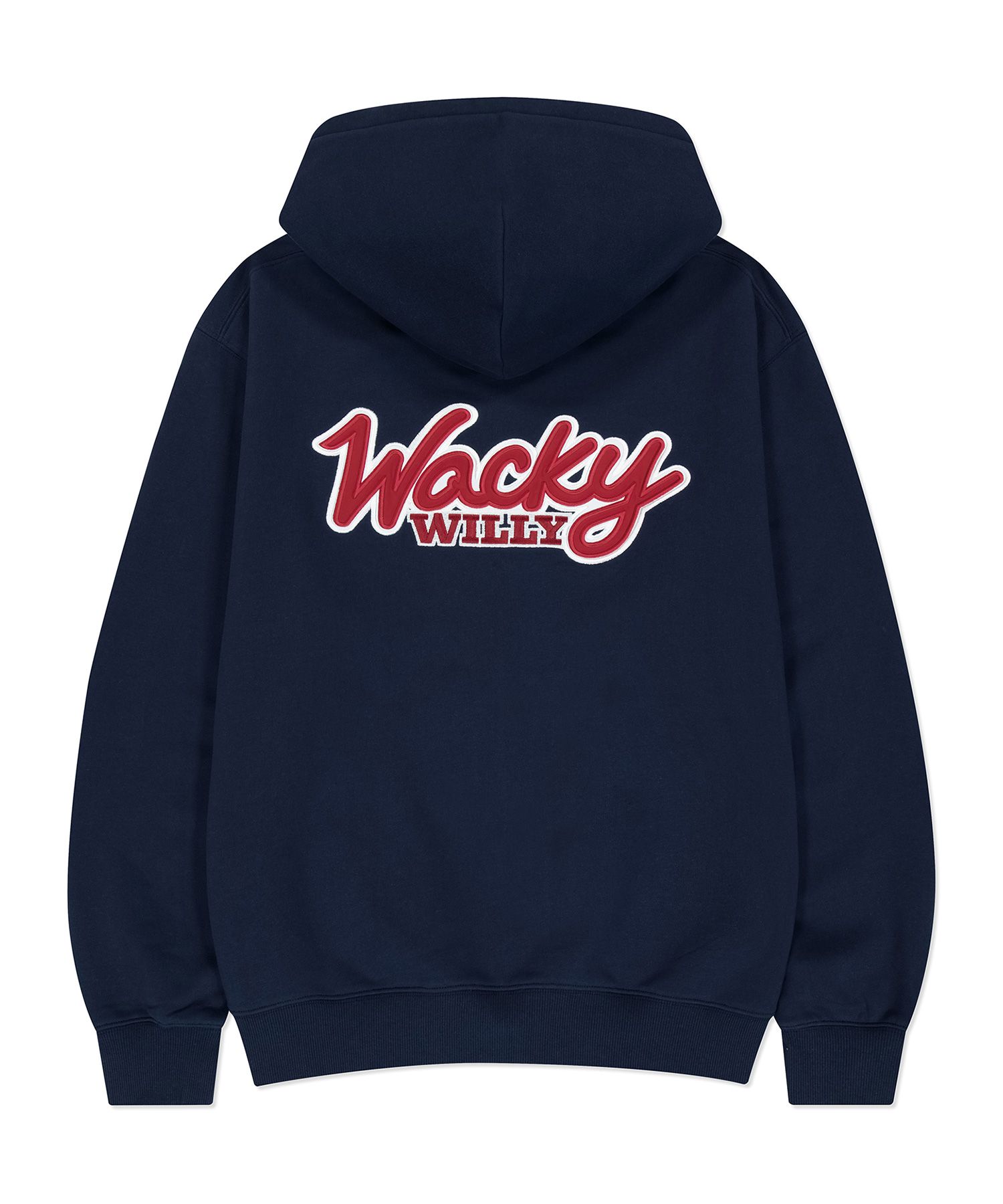 ★Wacky WiLLy★ Waki Big Applique Washing Hoodie Blue MUSINSA | WACKY WILLY Kiki and Lily Big Graphic Hood Blue