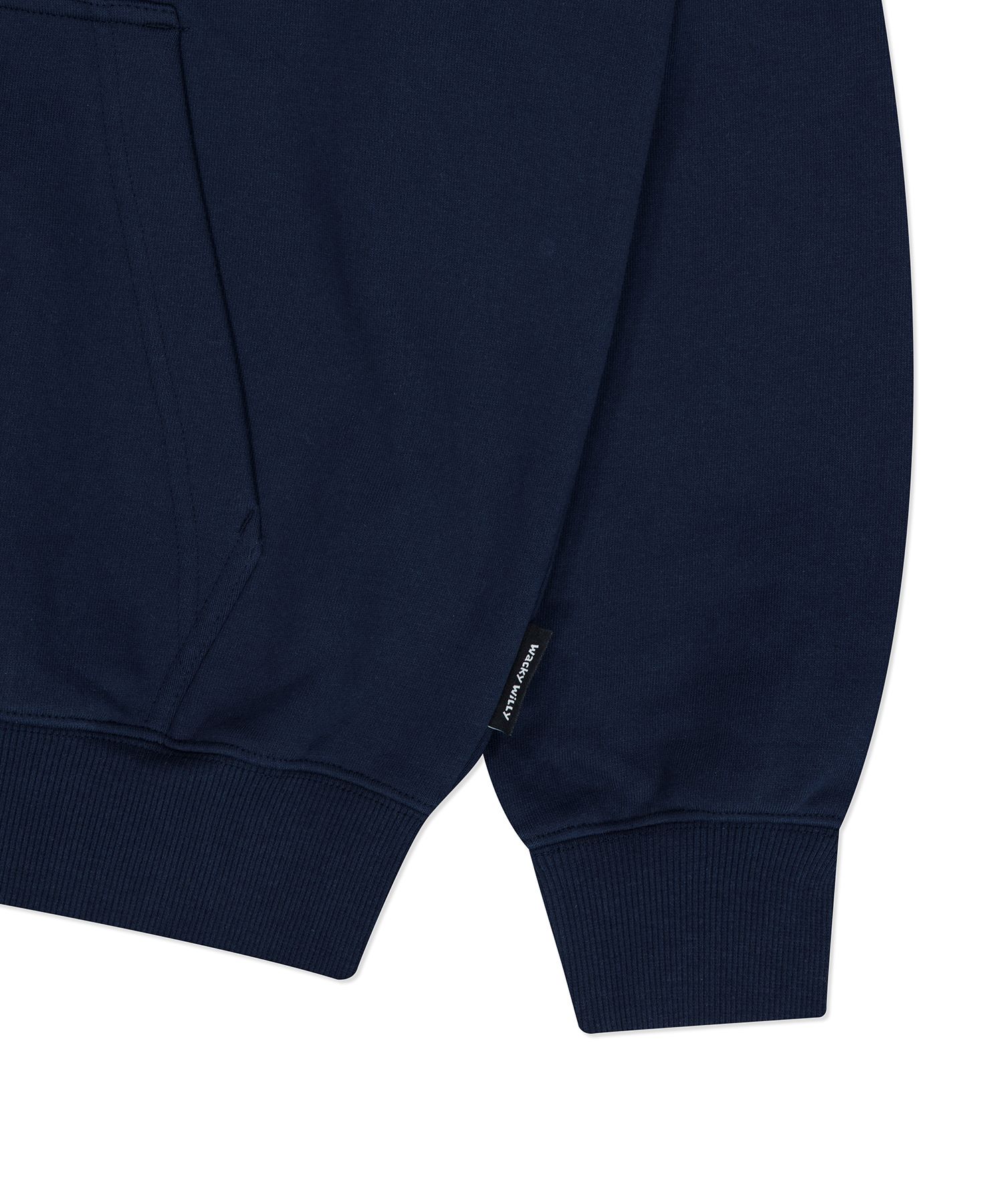 ★Wacky WiLLy★ Typography Applique Hoodie Navy MUSINSA | WACKY WILLY Typography Applique Hoodie Navy