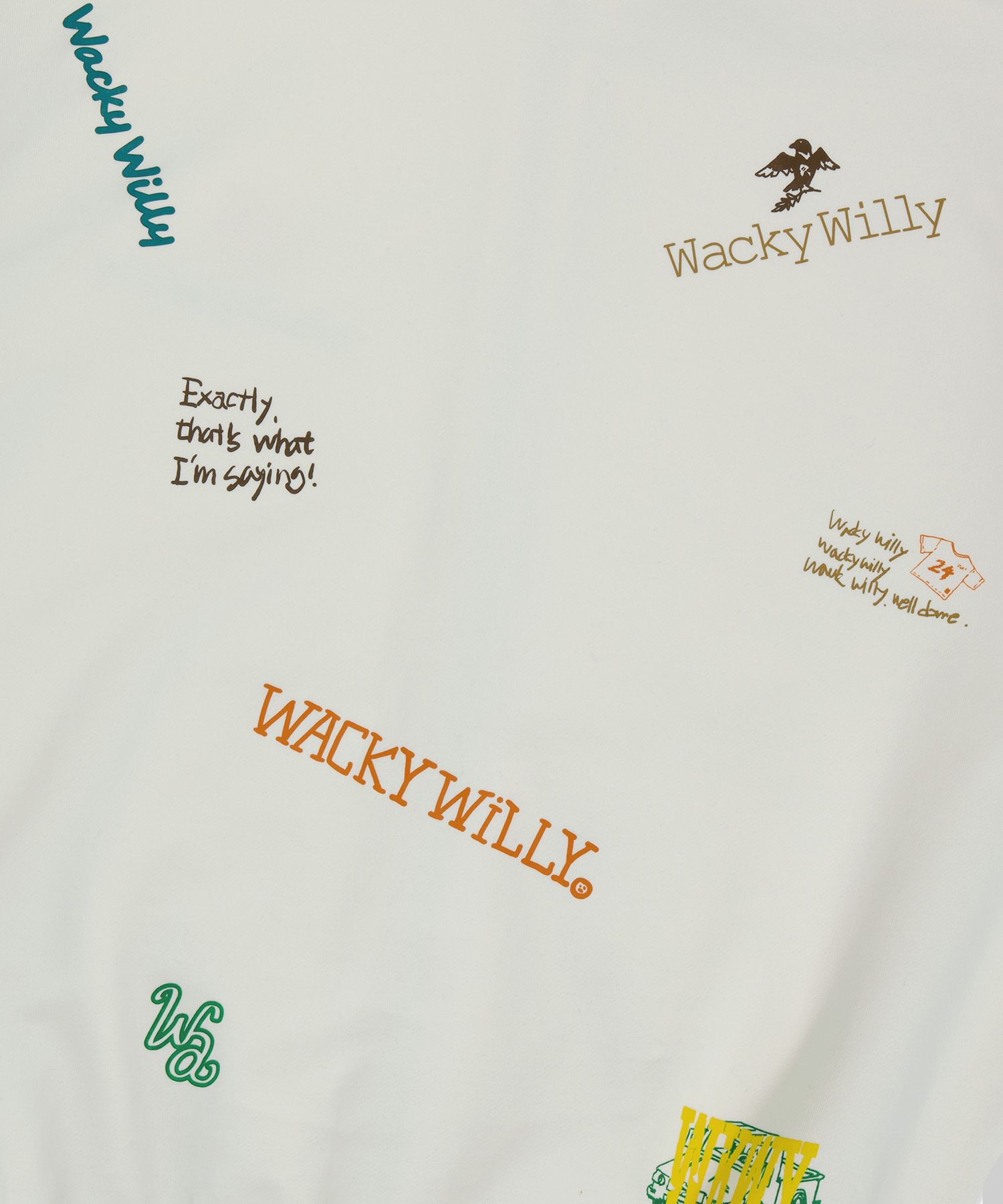 MUSINSA | WACKY WILLY Kiki All Over Graffiti Hoodie Cream