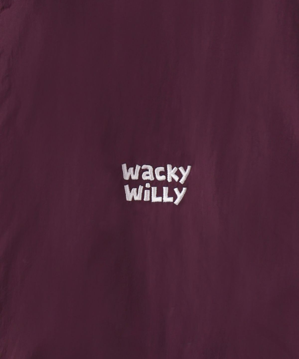 와키윌리(WACKY WILLY) 화섬 하이넥 풀집업 점퍼 퍼플