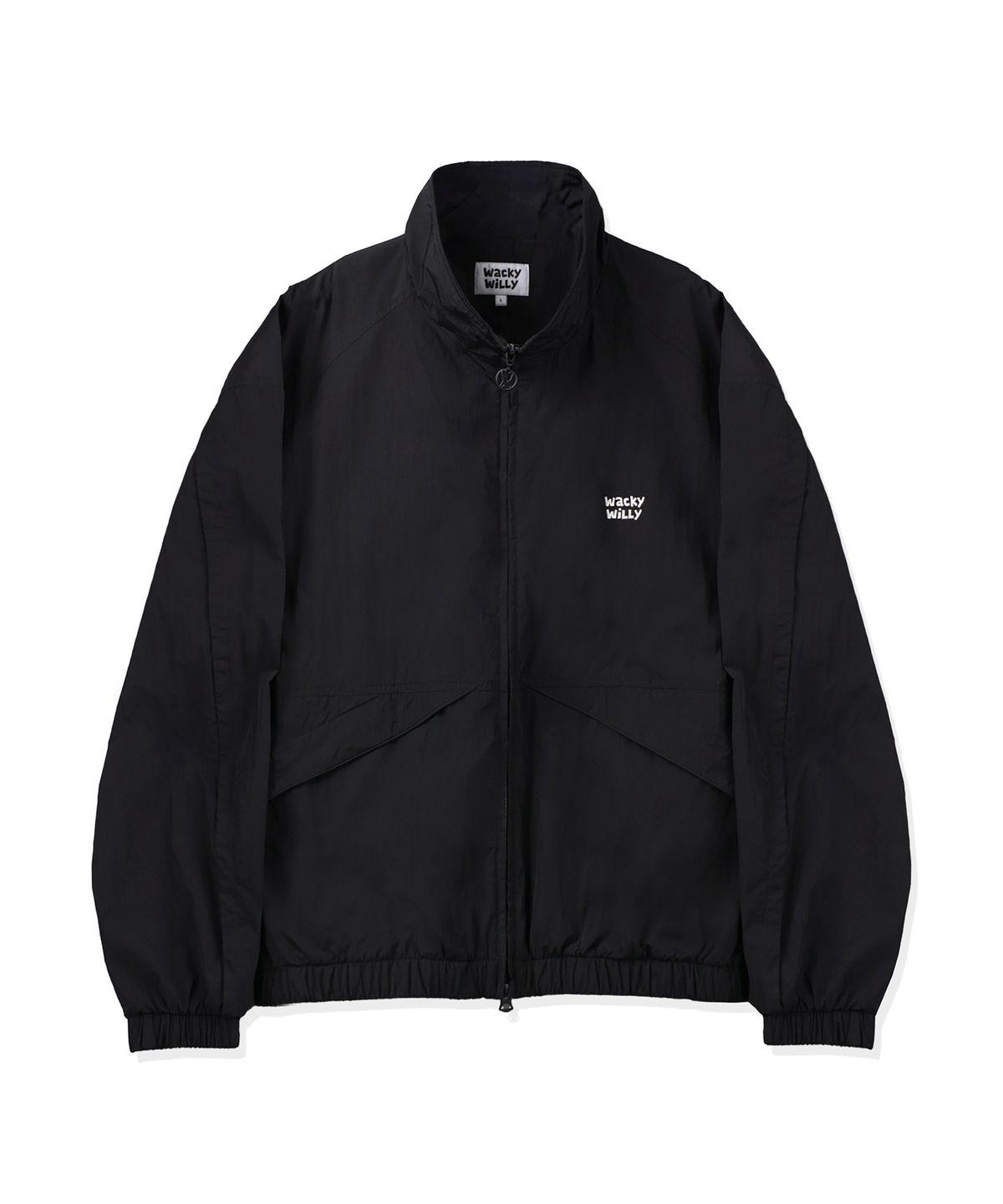 와키윌리(WACKY WILLY) 화섬 하이넥 풀집업 점퍼 블랙
