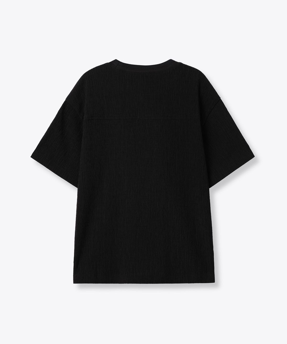 무신사 스탠다드 키즈(MUSINSA STANDARD KIDS) 크링클 오버사이즈 우븐 티셔츠 [블랙]