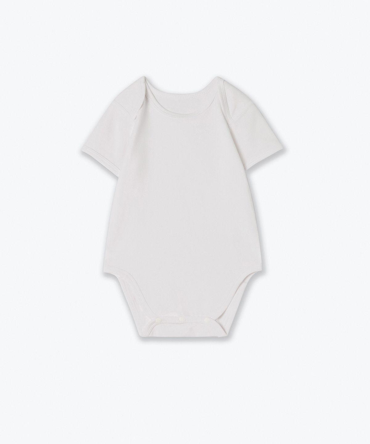 무신사 스탠다드 키즈(MUSINSA STANDARD KIDS) 베이비 링거 반소매 바디수트 2팩 [화이트/화이트 파스텔 블루]