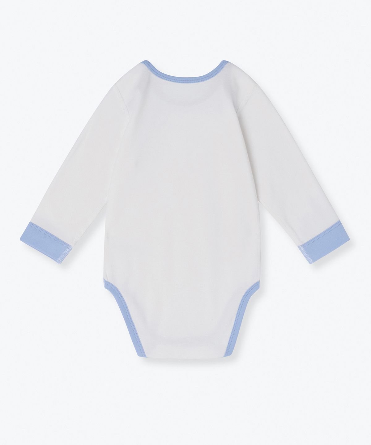무신사 스탠다드 키즈(MUSINSA STANDARD KIDS) 베이비 링거 바디수트 2팩 [화이트/화이트 파스텔 블루]