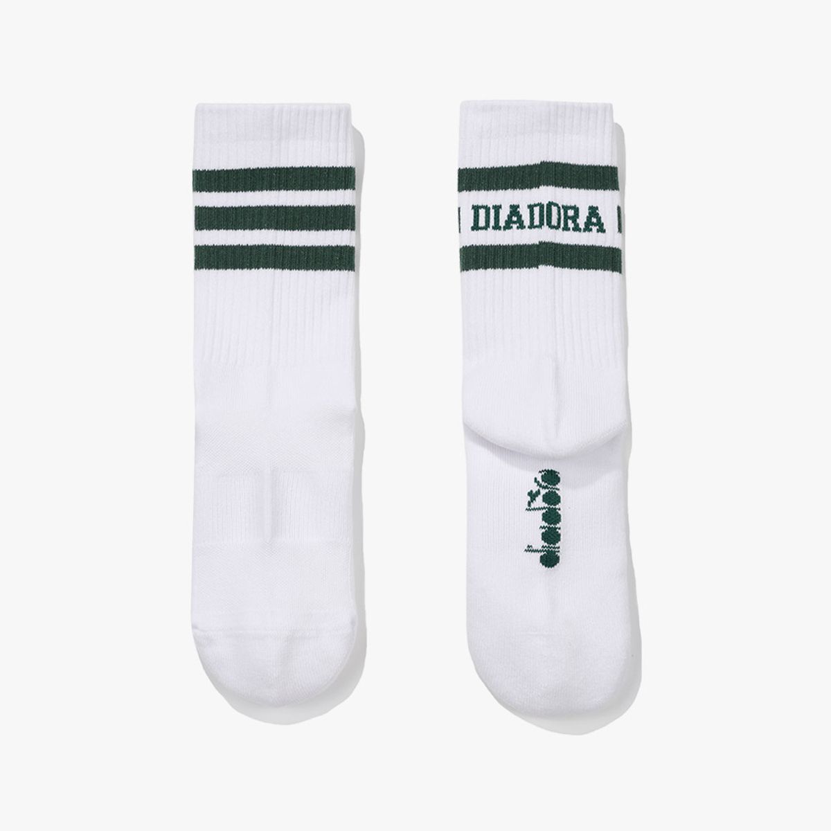 디아도라(diadora) 스트라이프 미드 쿼터 삭스 GREEN