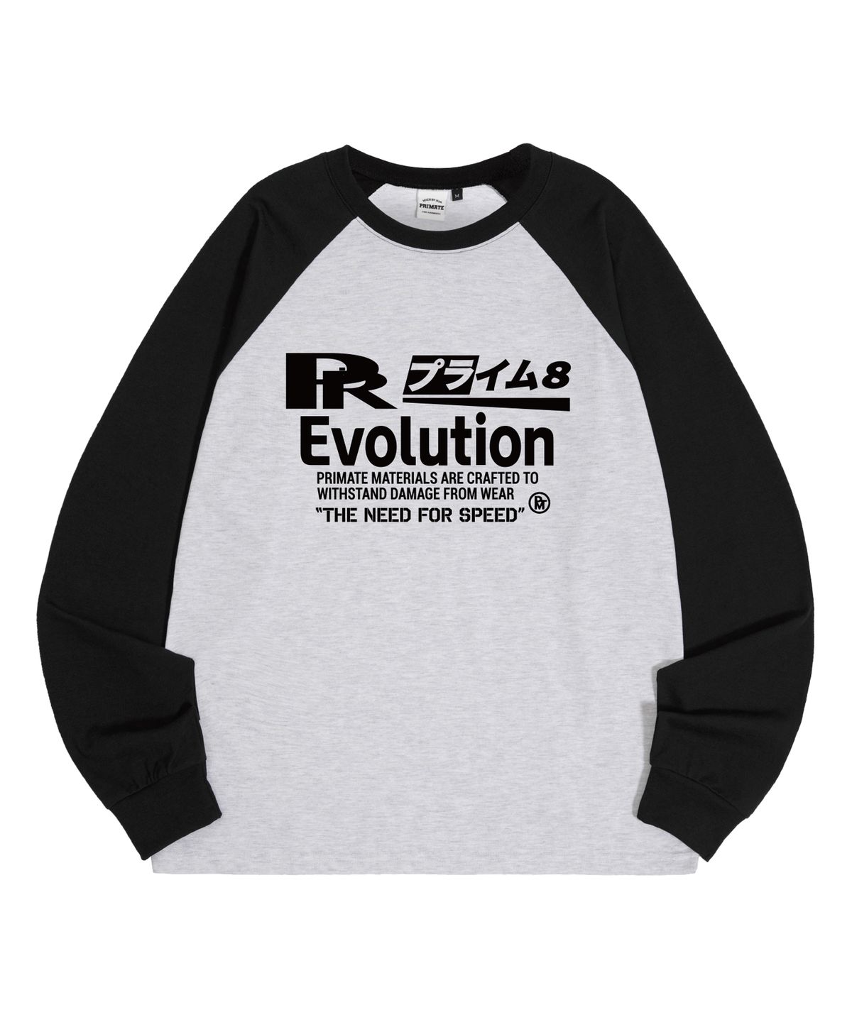 프라임에이트(PRIMATE) EVOLUTION 오버핏 래글런 롱 슬리브 5 COLORS