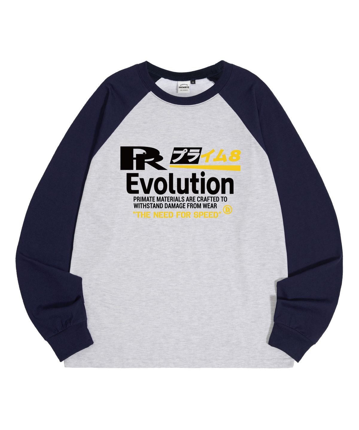 프라임에이트(PRIMATE) EVOLUTION 오버핏 래글런 롱 슬리브 5 COLORS
