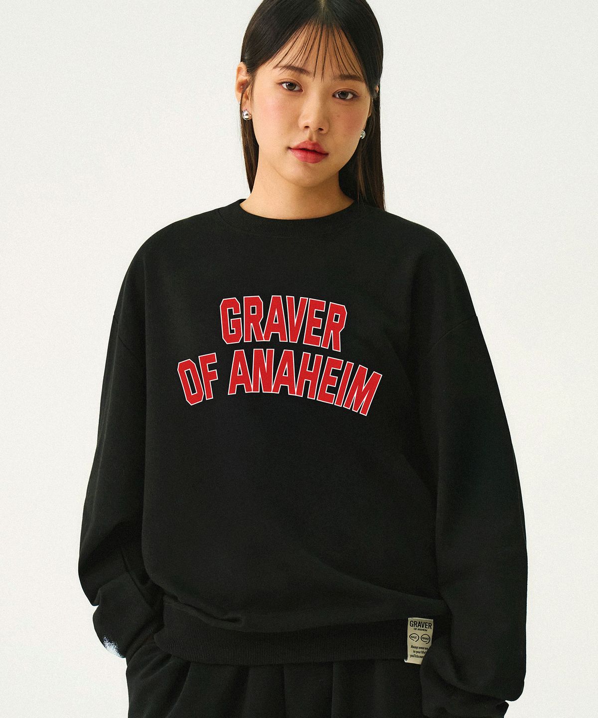 그레이버(GRAVER) [UNISEX]스탠다드 아치 로고 맨투맨_3color