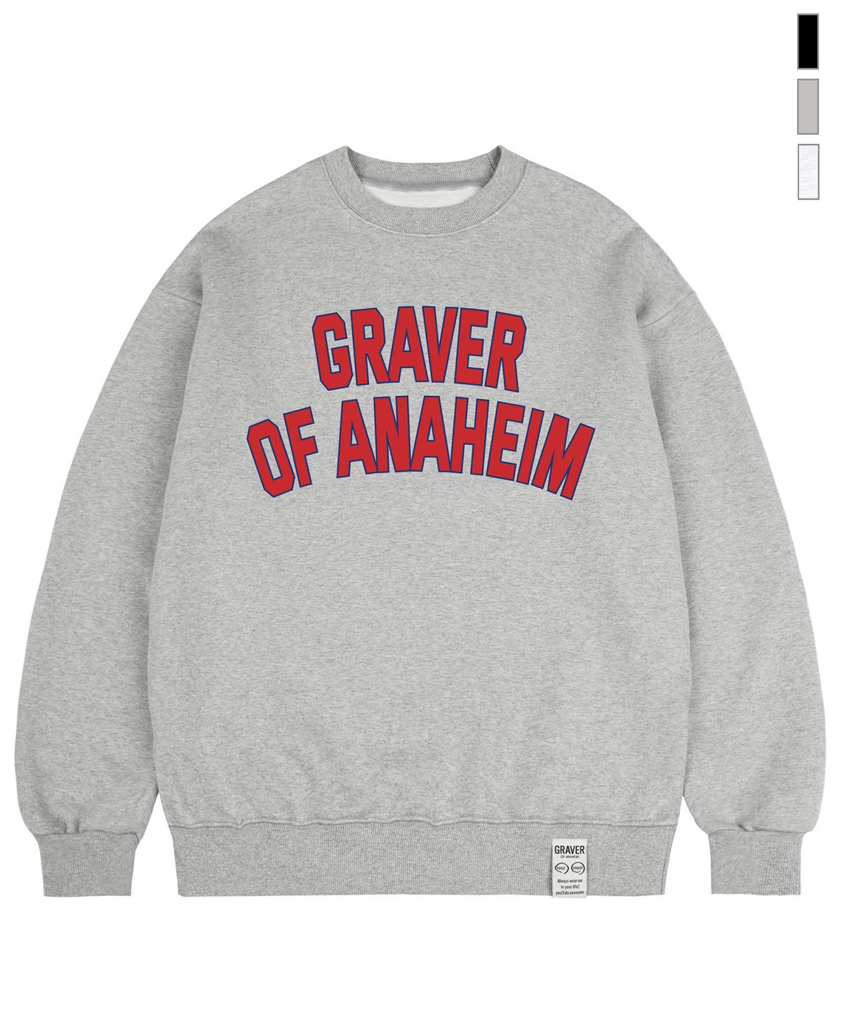 그레이버(GRAVER) [UNISEX]스탠다드 아치 로고 맨투맨_3color