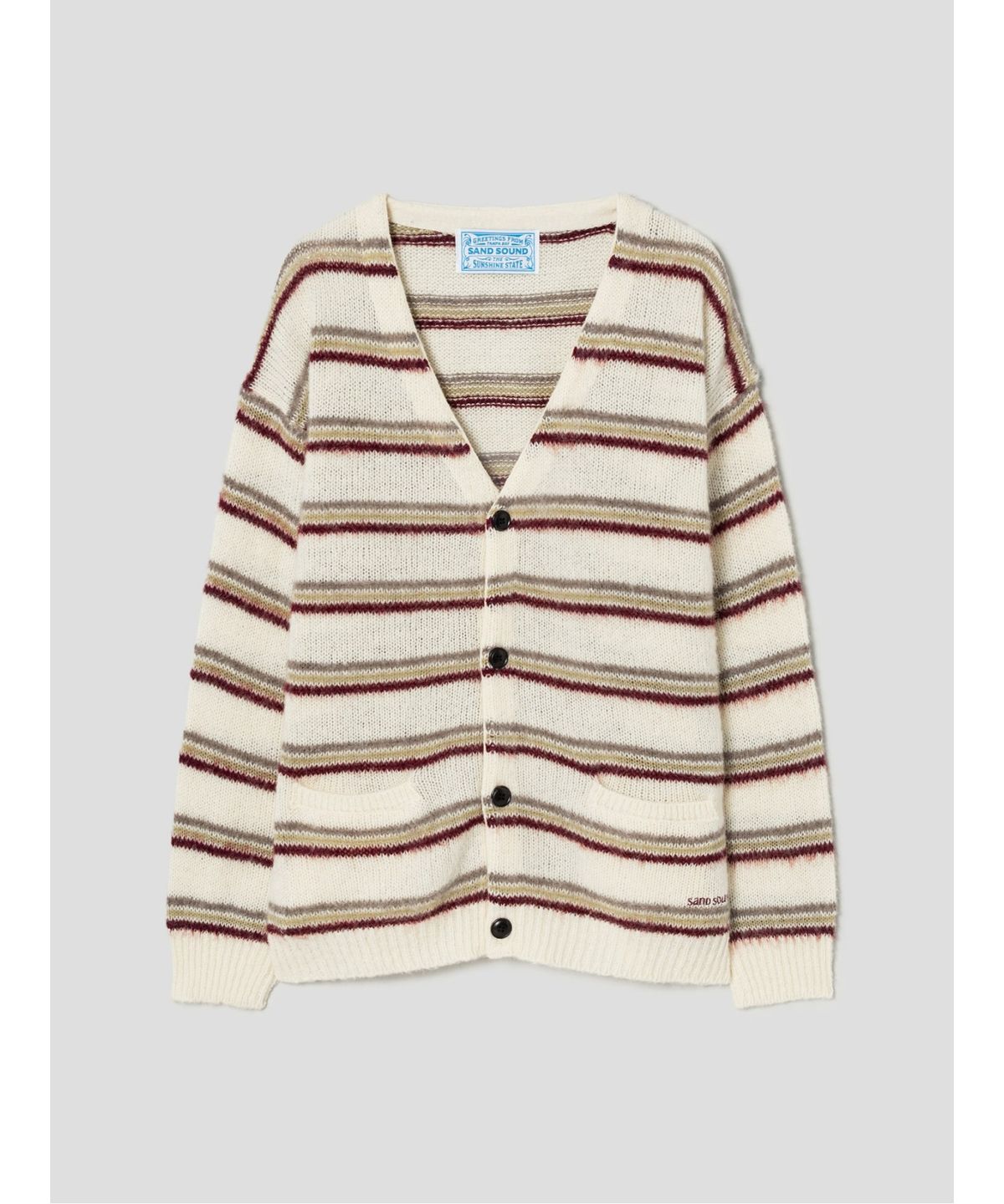 샌드 사운드(SAND SOUND) Mohair Stripe Cardigan  Beige