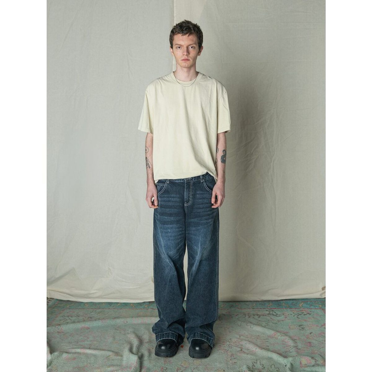 샌드 사운드(SAND SOUND) Nep Vintage Denim Pants  Navy