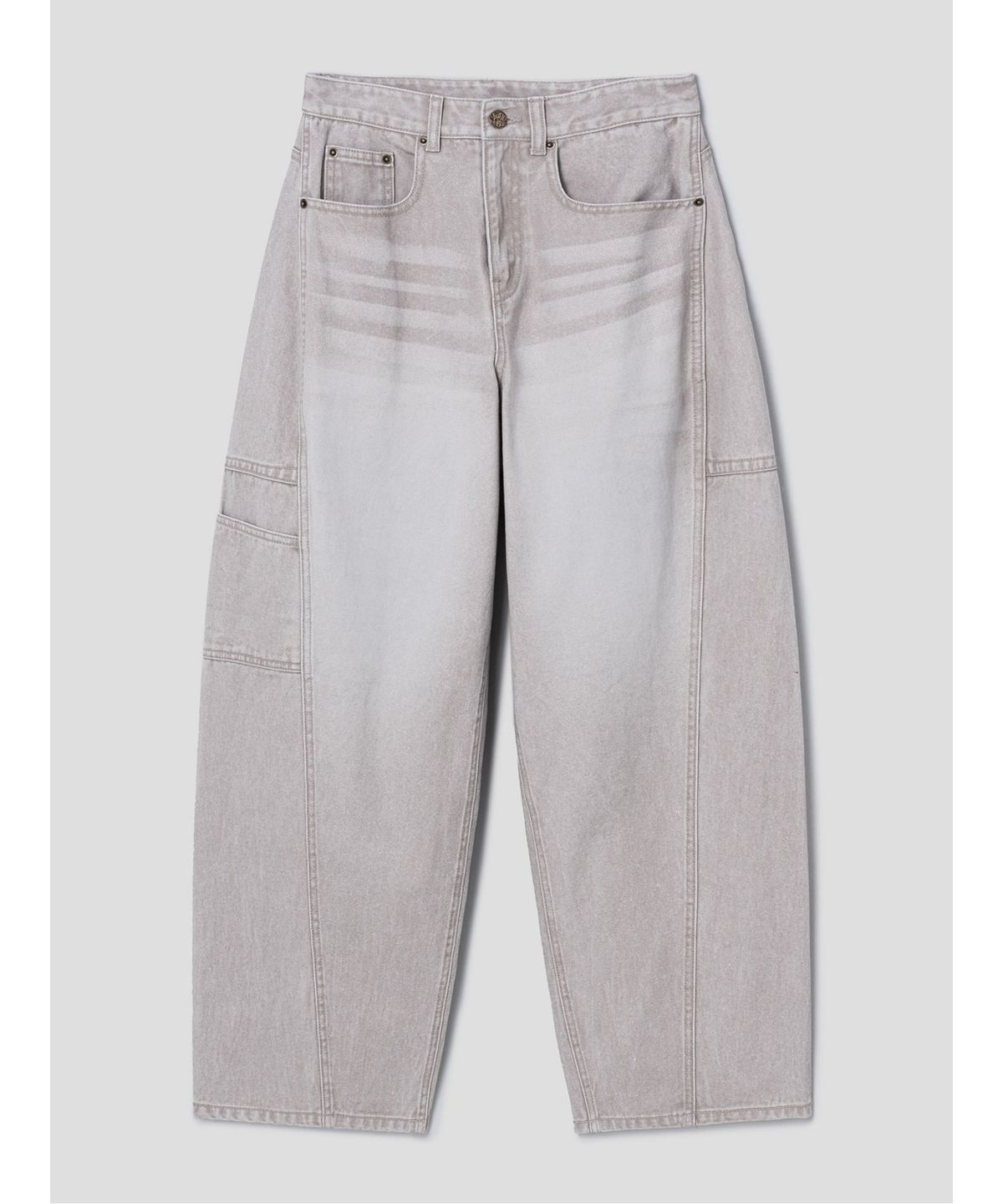샌드 사운드(SAND SOUND) Washed Cachion Oval Wide Denim Pants  Beige