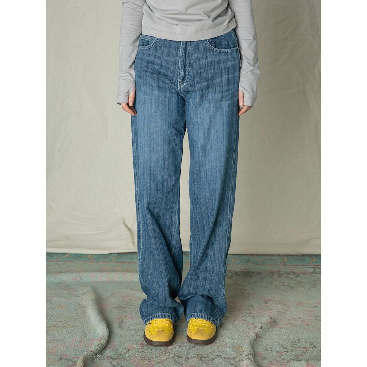 샌드 사운드(SAND SOUND) Women Slub Denim Pants   Blue