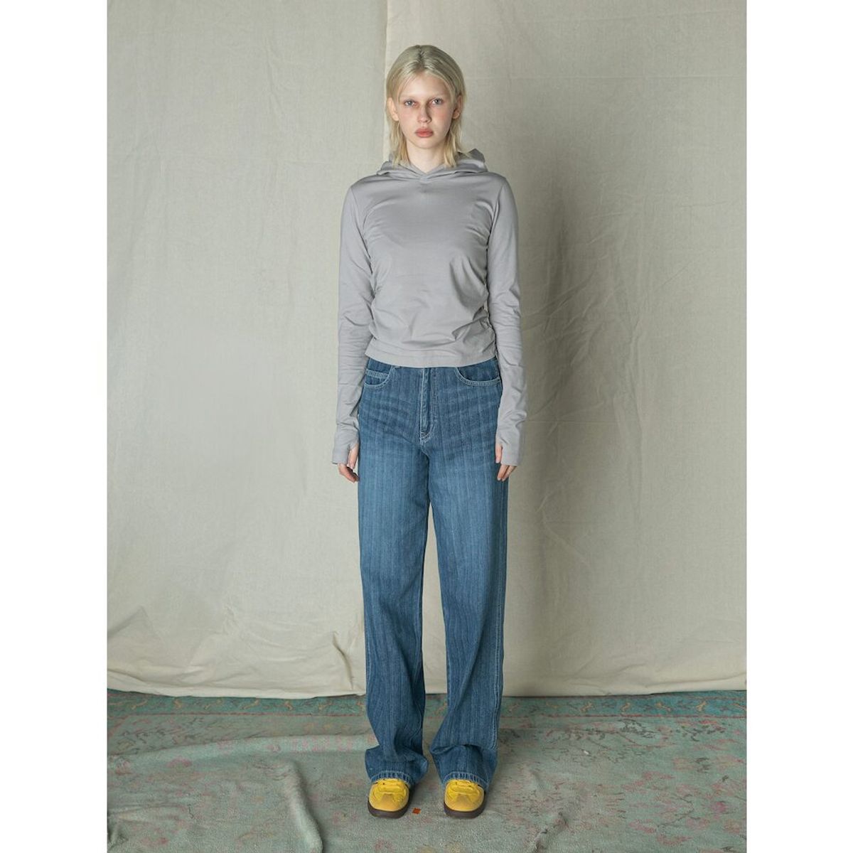 샌드 사운드(SAND SOUND) Women Slub Denim Pants   Blue