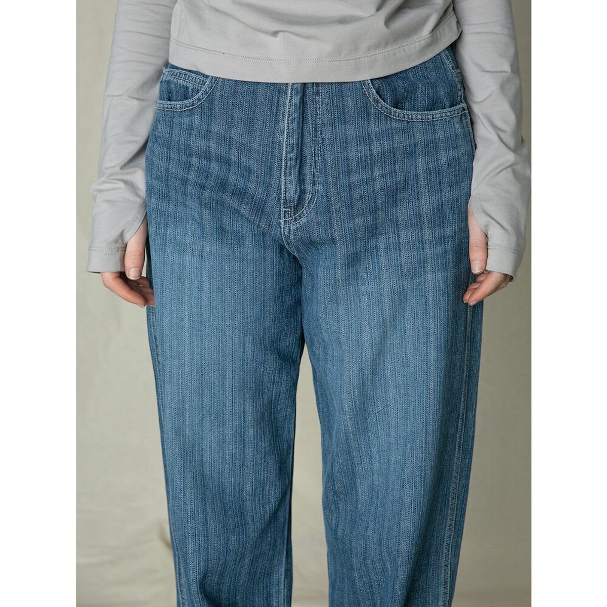 샌드 사운드(SAND SOUND) Women Slub Denim Pants   Blue