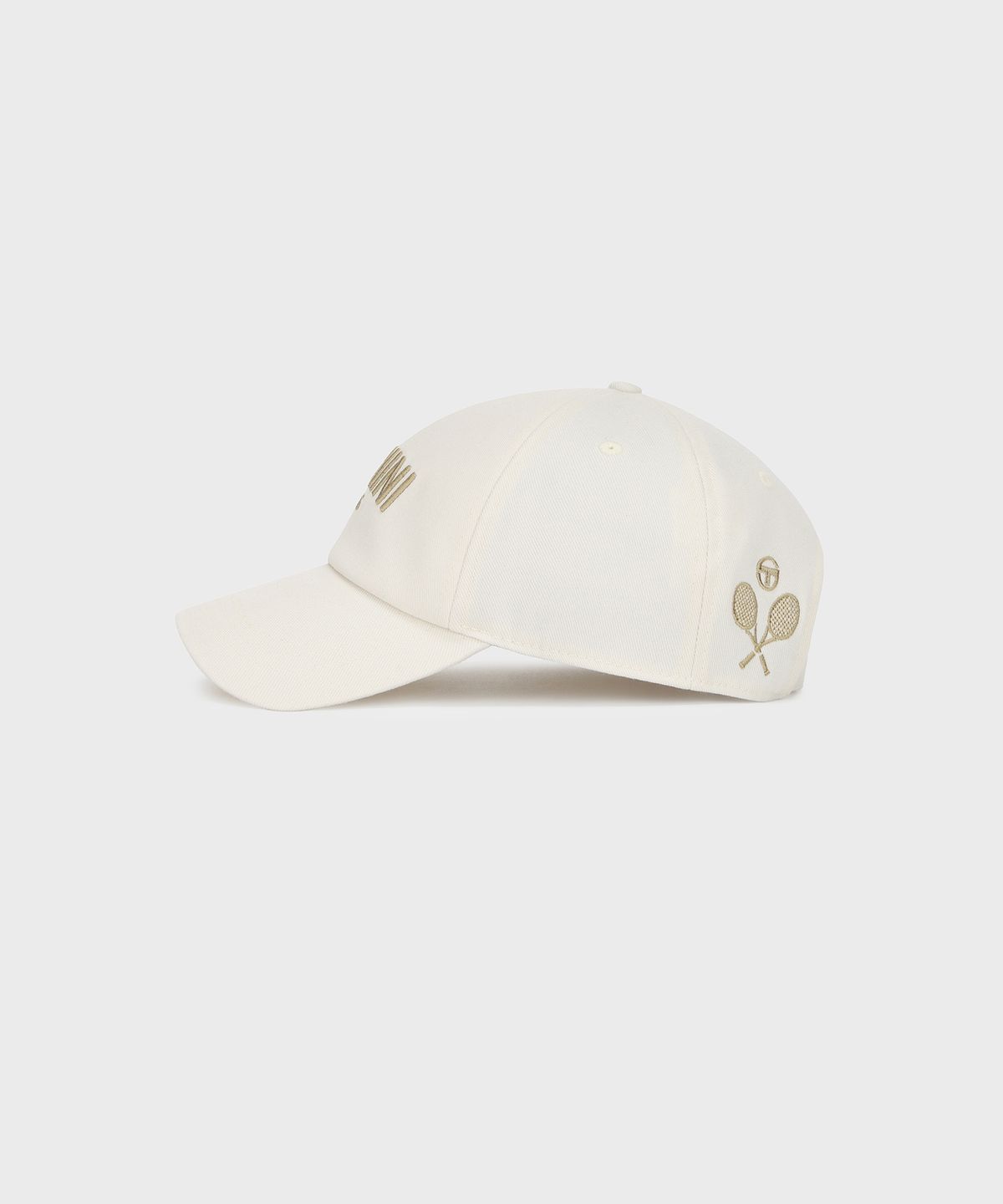세르지오 타키니(SERGIO TACCHINI) U 레터링 코튼 라이크 볼캡 (Ivory)